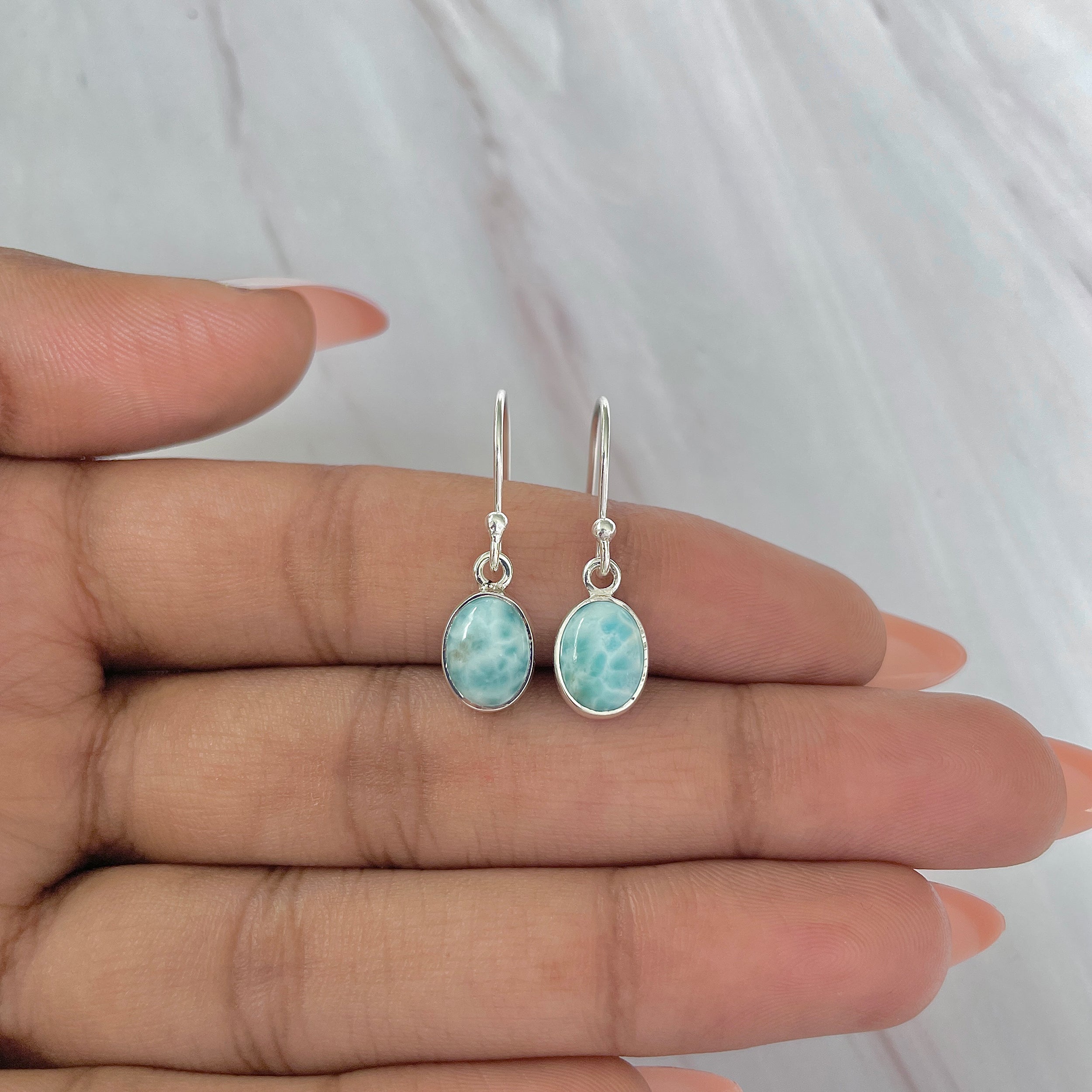 Larimar Earring-(LAR-E-1017.)