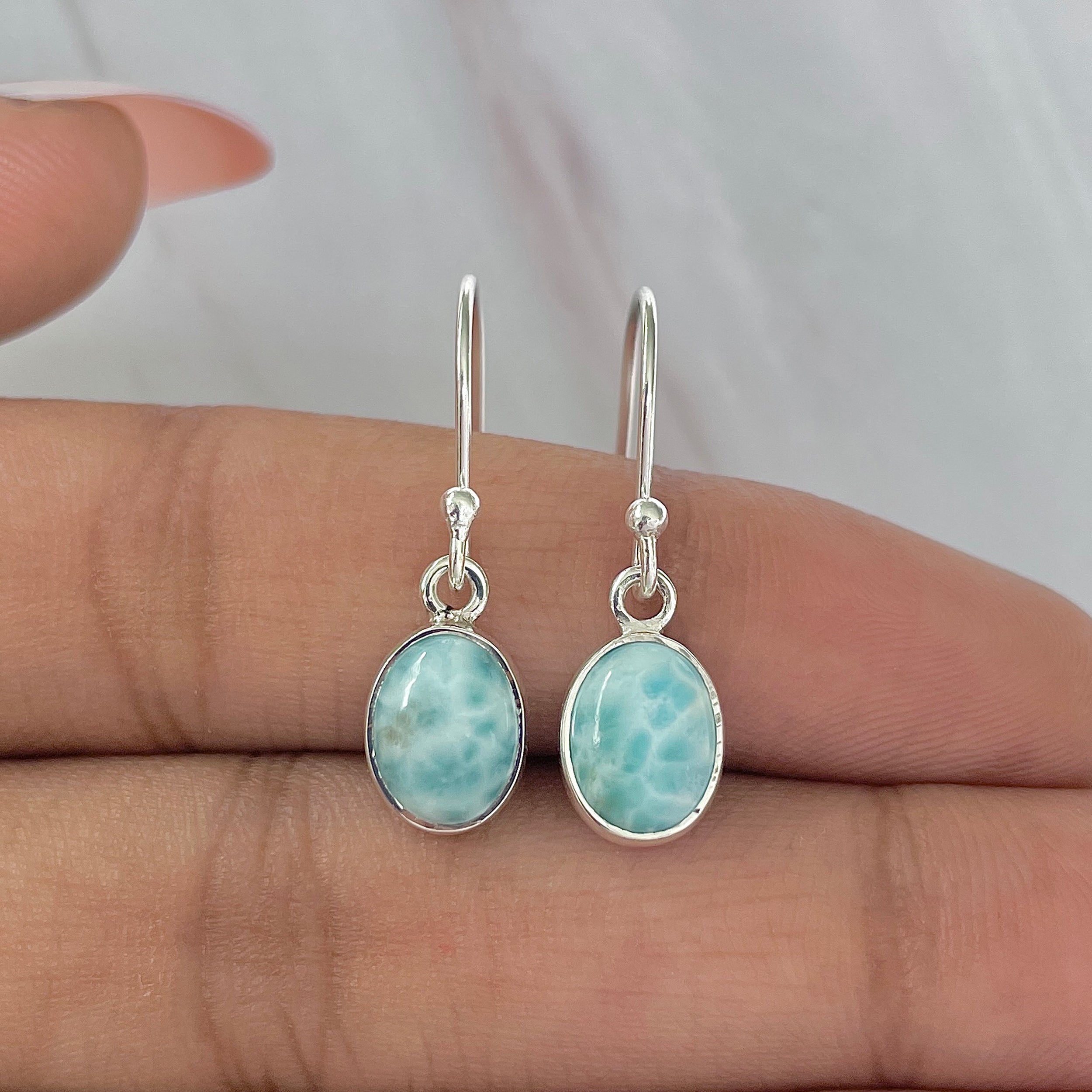 Larimar Earring-(LAR-E-1017.)