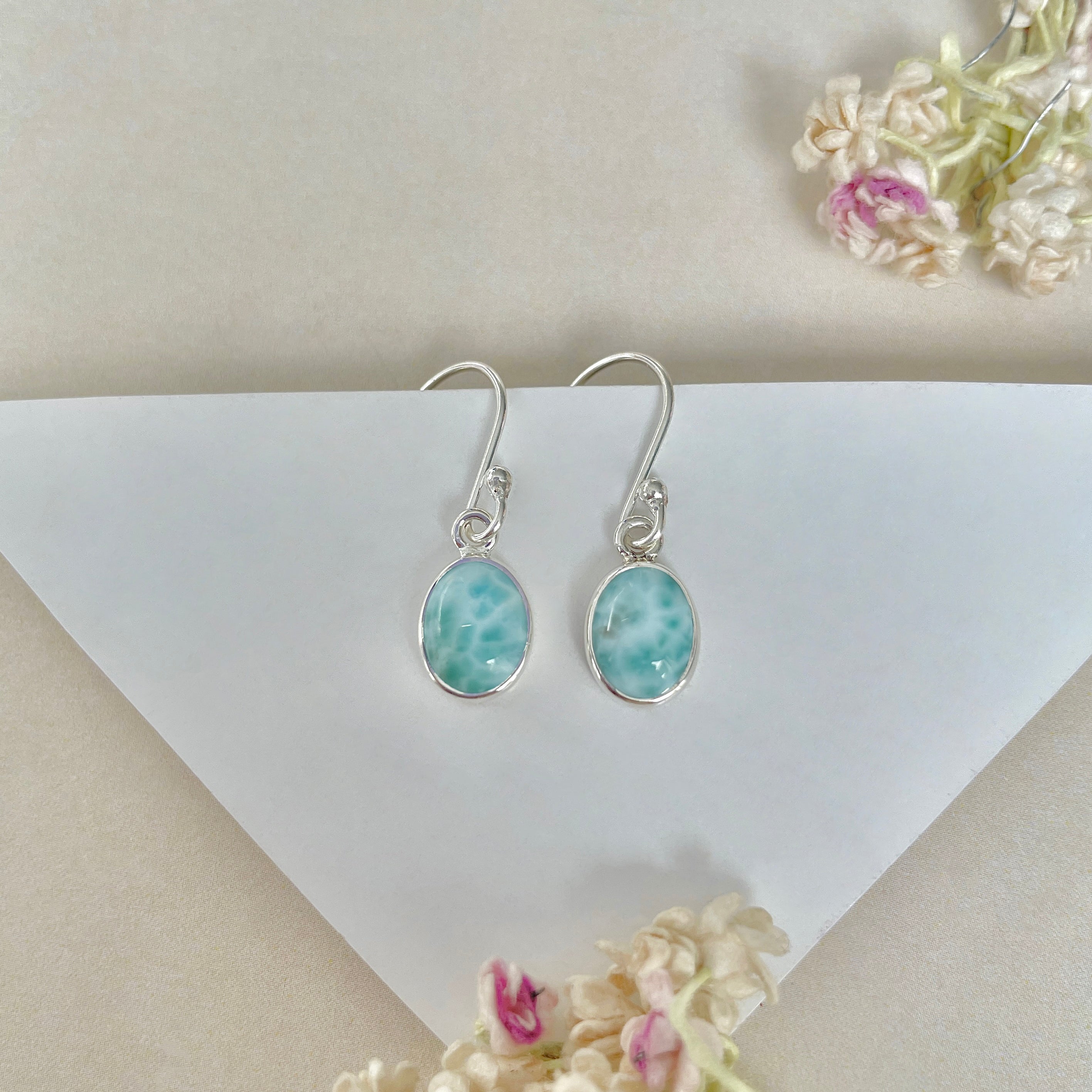Larimar Earring-(LAR-E-1017.)