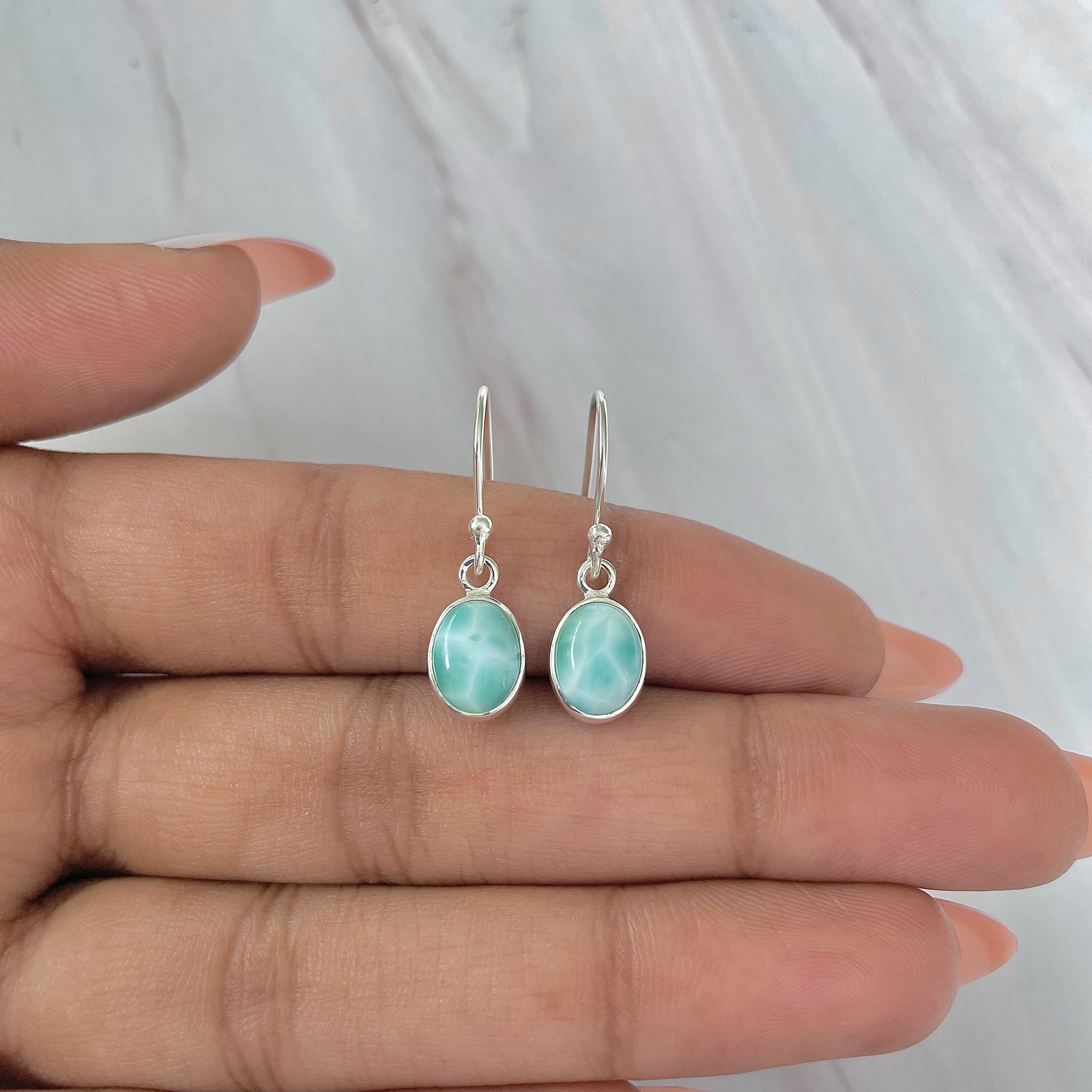 Larimar Earring-(LAR-E-1018.)