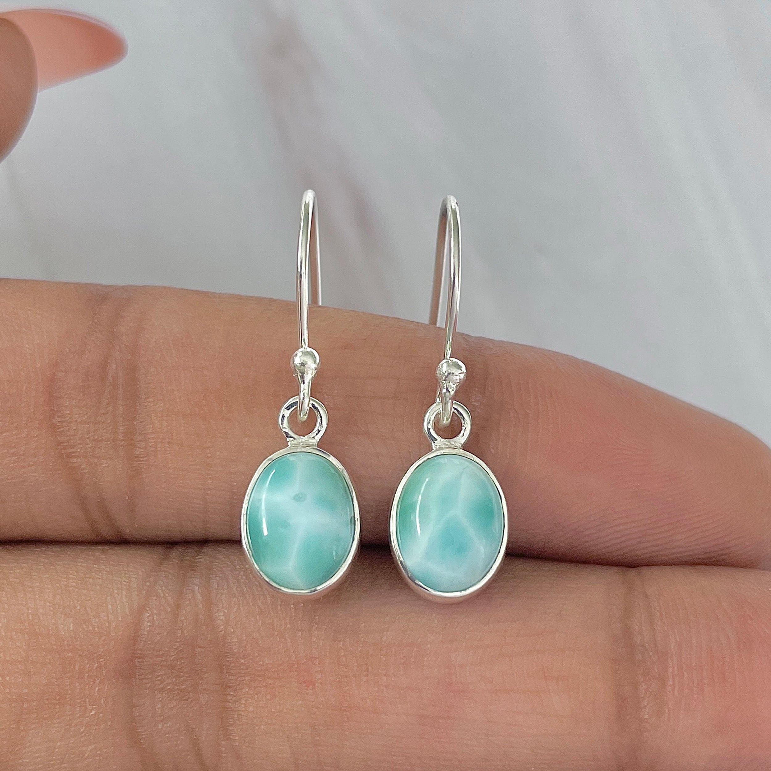 Larimar Earring-(LAR-E-1018.)