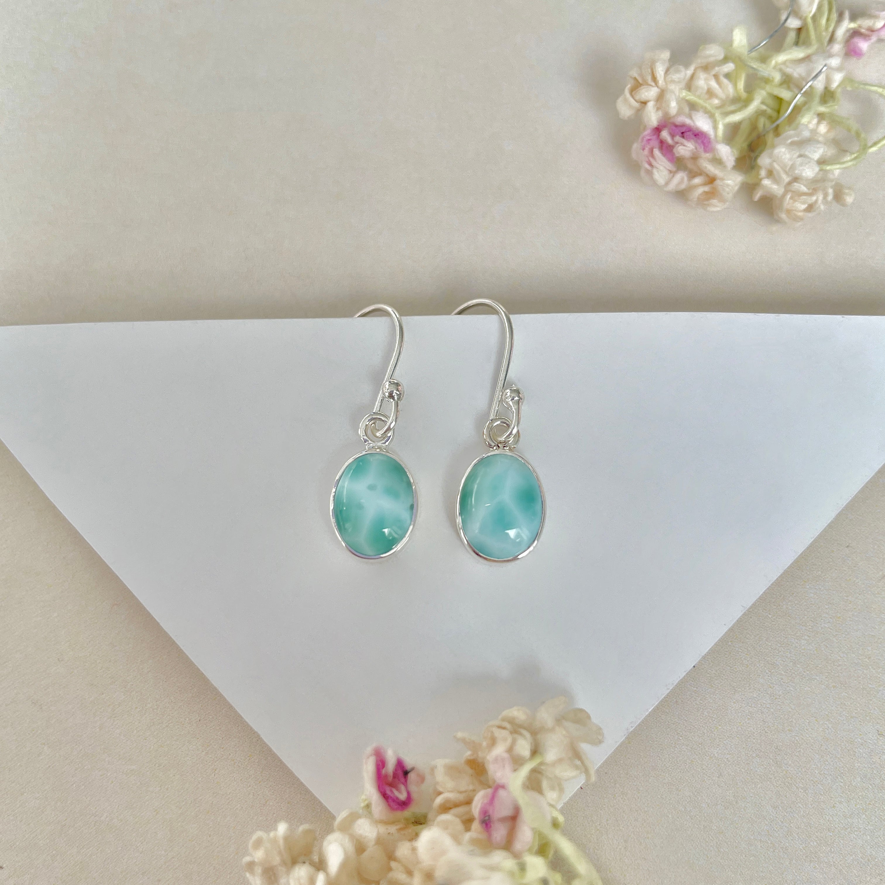 Larimar Earring-(LAR-E-1018.)