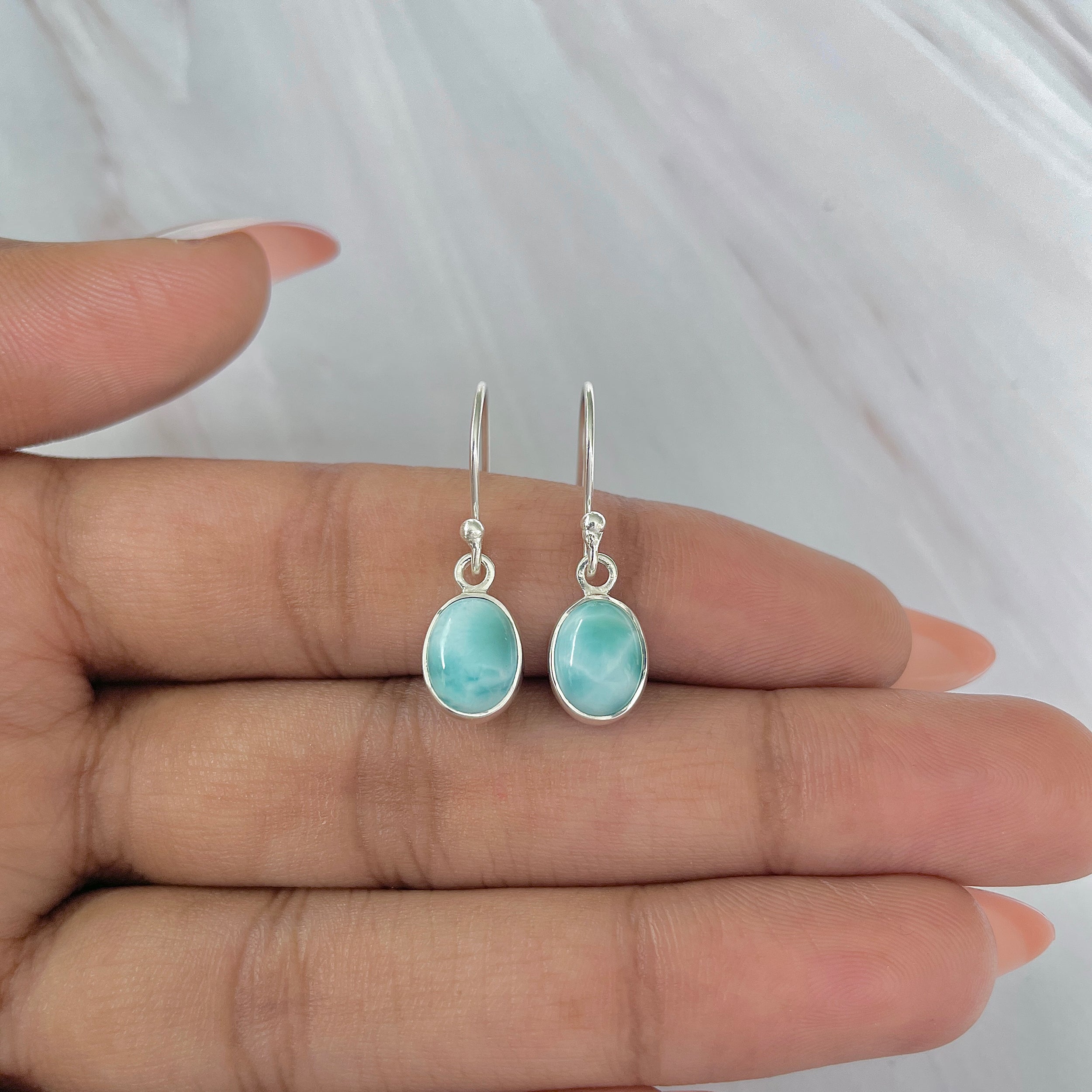 Larimar Earring-(LAR-E-1019.)