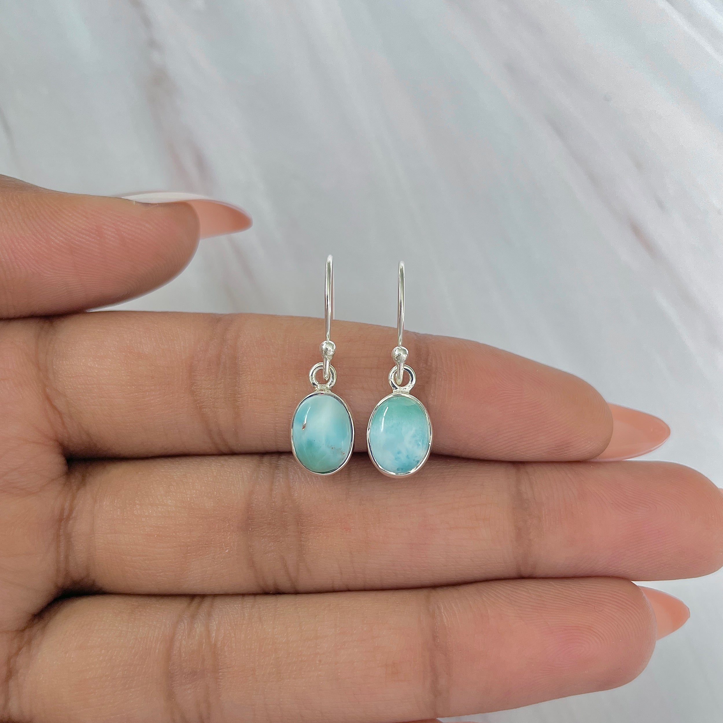 Larimar Earring-(LAR-E-1020.)