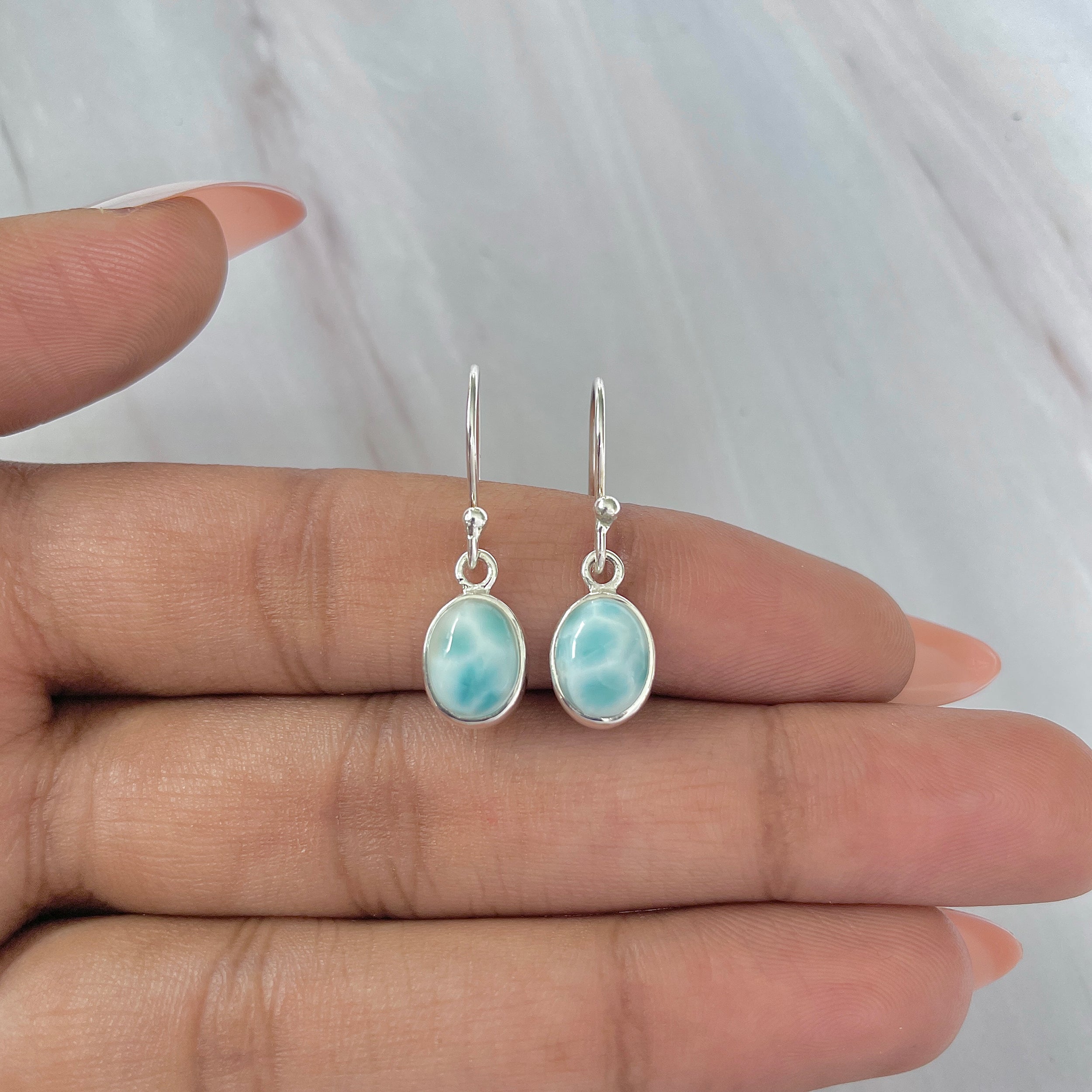 Larimar Earring-(LAR-E-1022.)