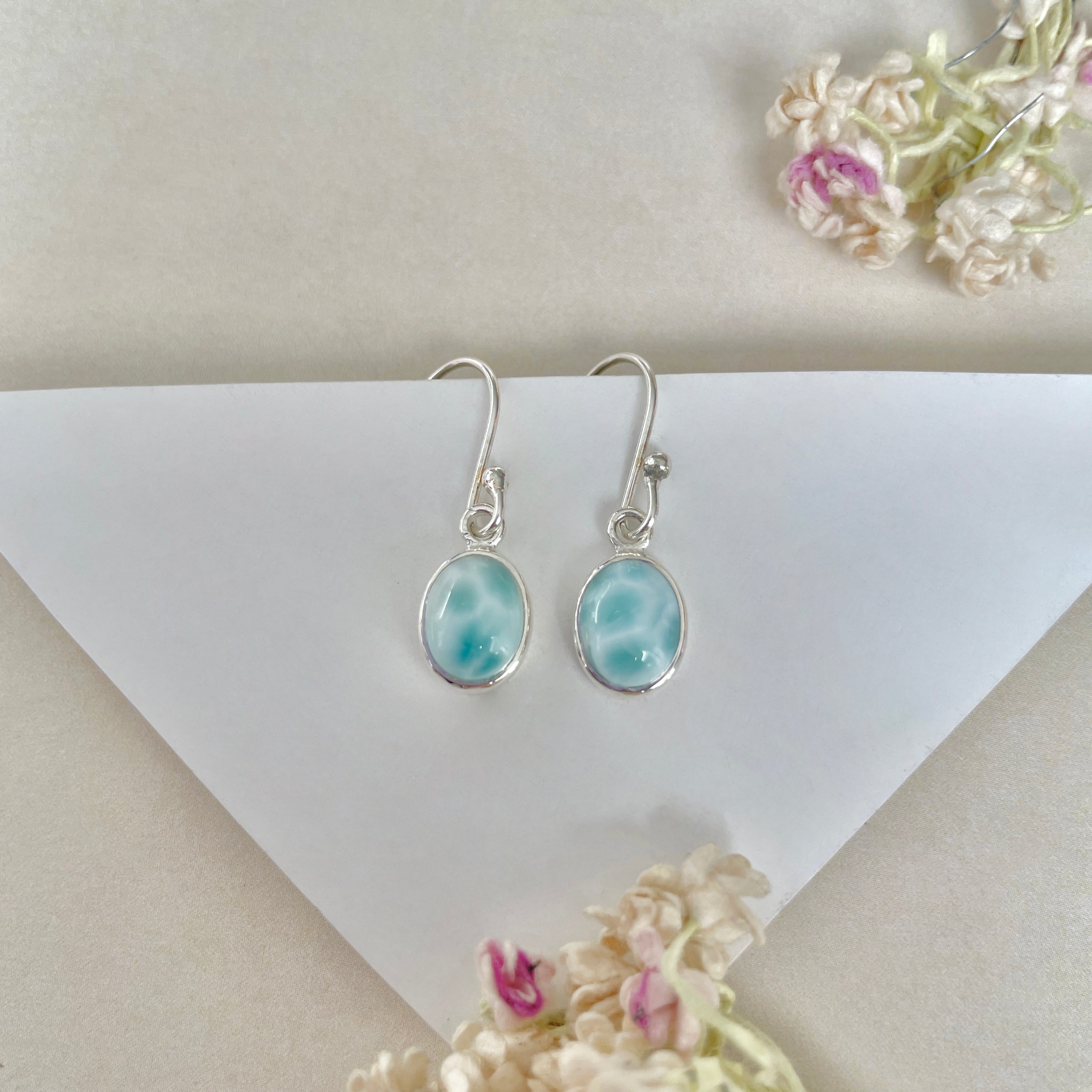 Larimar Earring-(LAR-E-1022.)