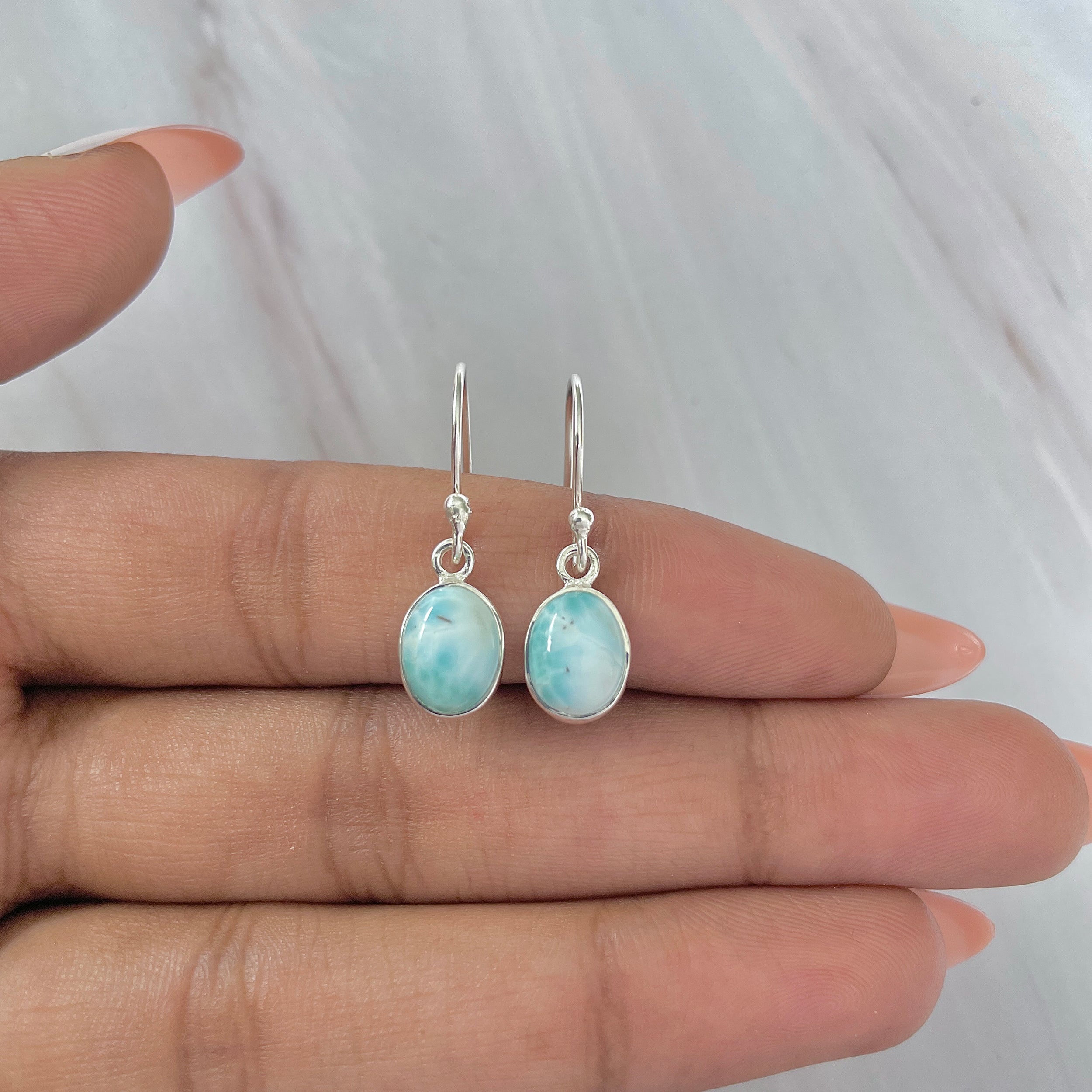 Larimar Earring-(LAR-E-1023.)