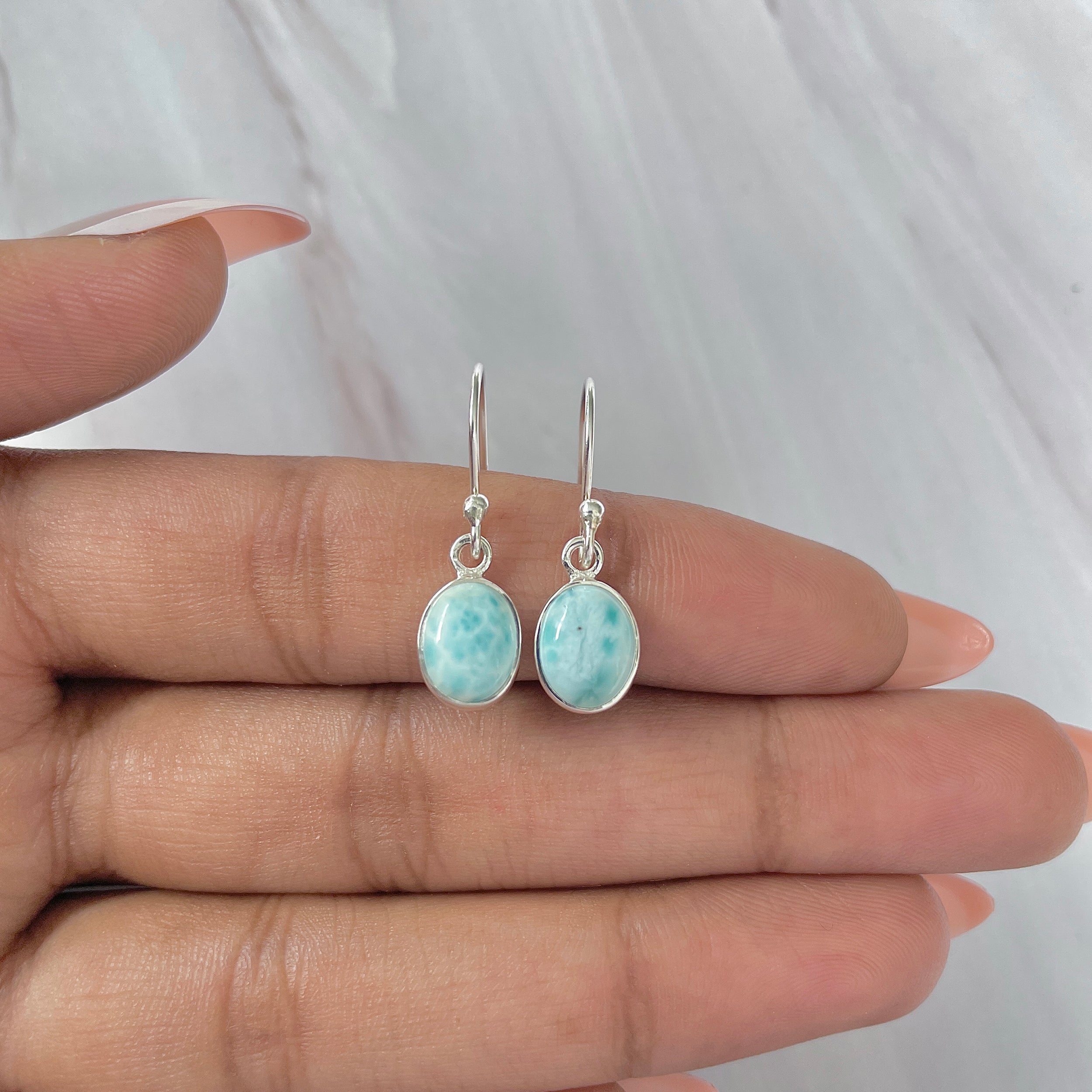 Larimar Earring-(LAR-E-1025.)