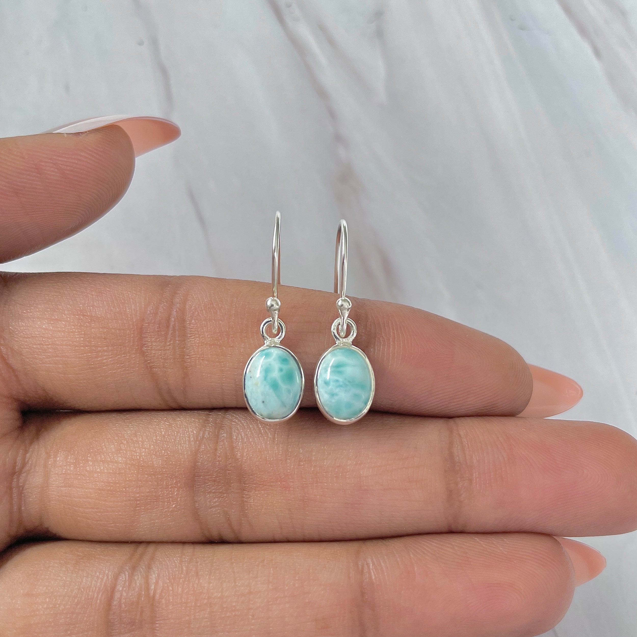 Larimar Earring-(LAR-E-1026.)