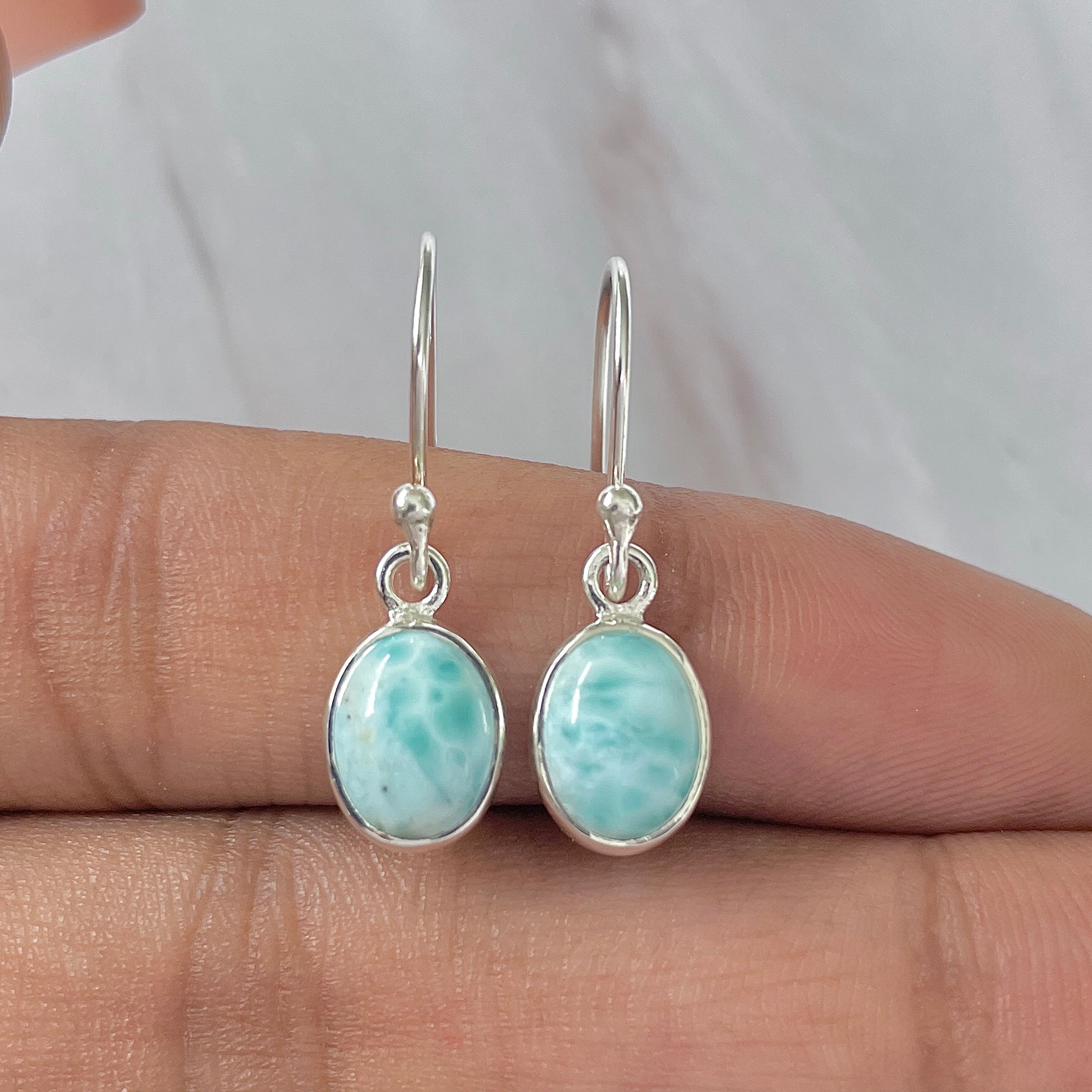 Larimar Earring-(LAR-E-1026.)