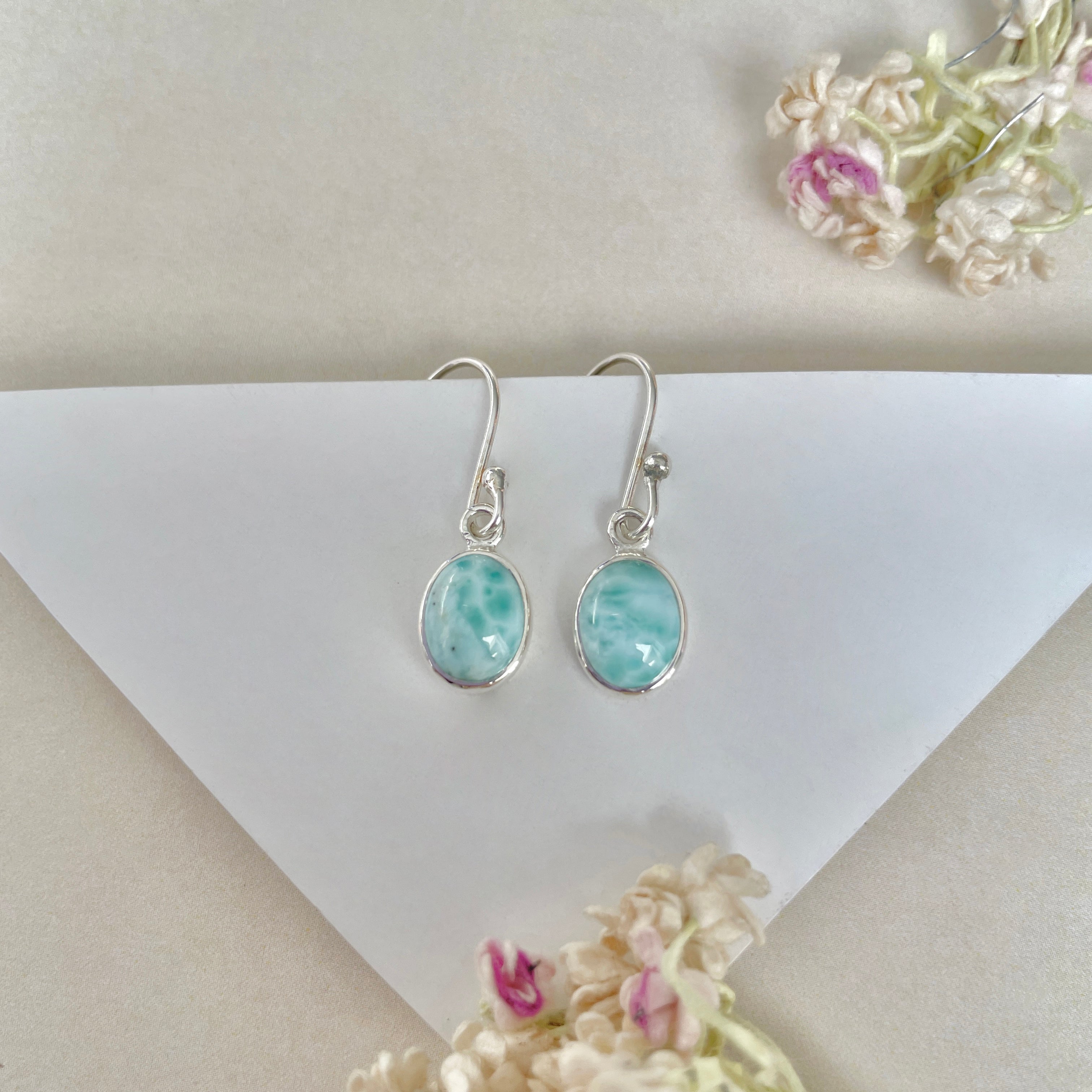 Larimar Earring-(LAR-E-1026.)