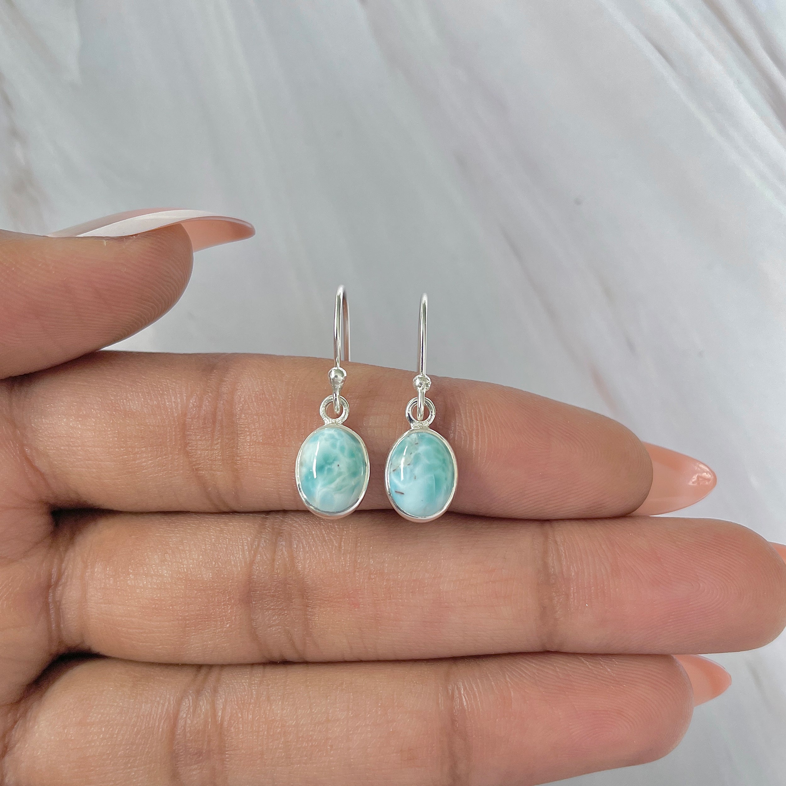 Larimar Earring-(LAR-E-1027.)