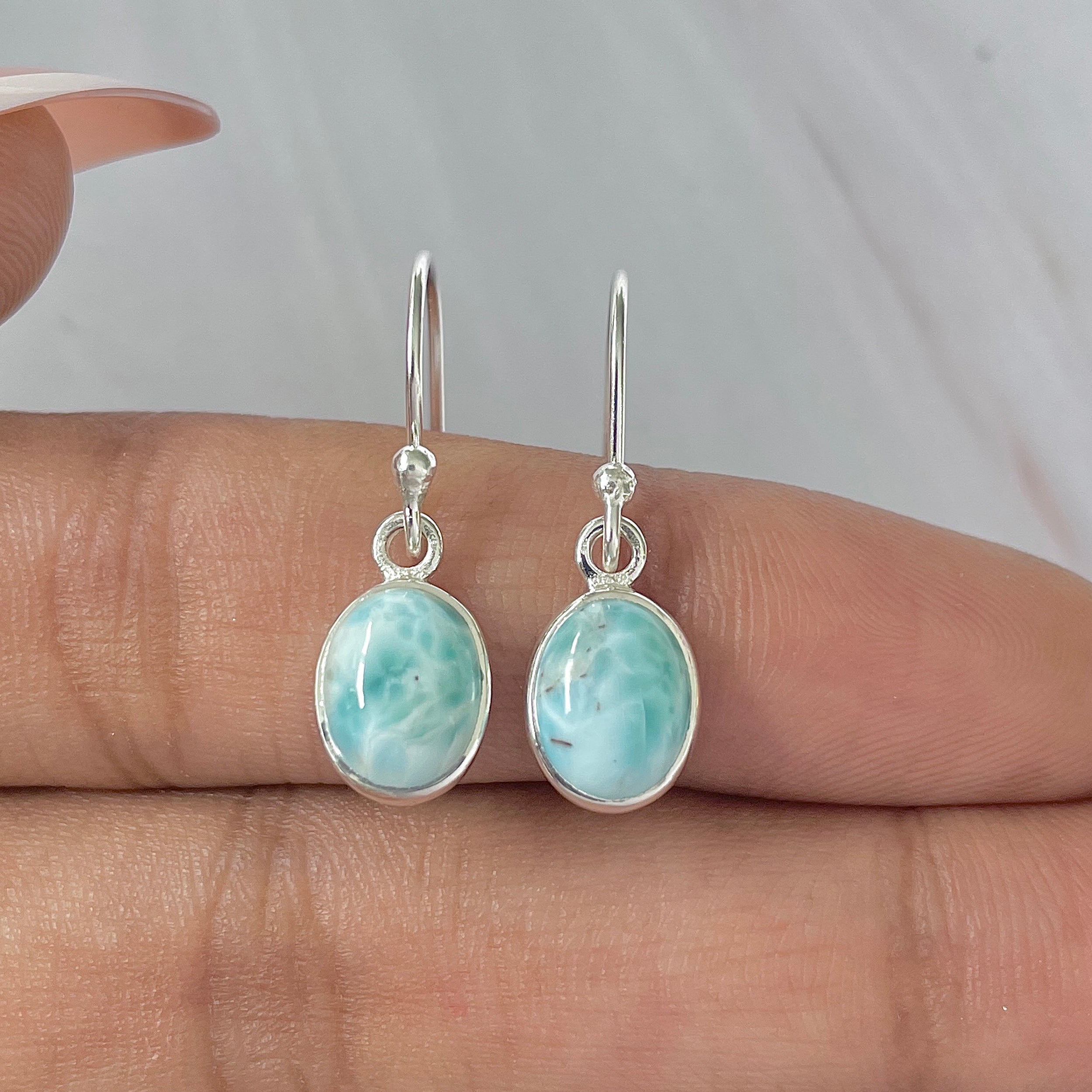 Larimar Earring-(LAR-E-1027.)