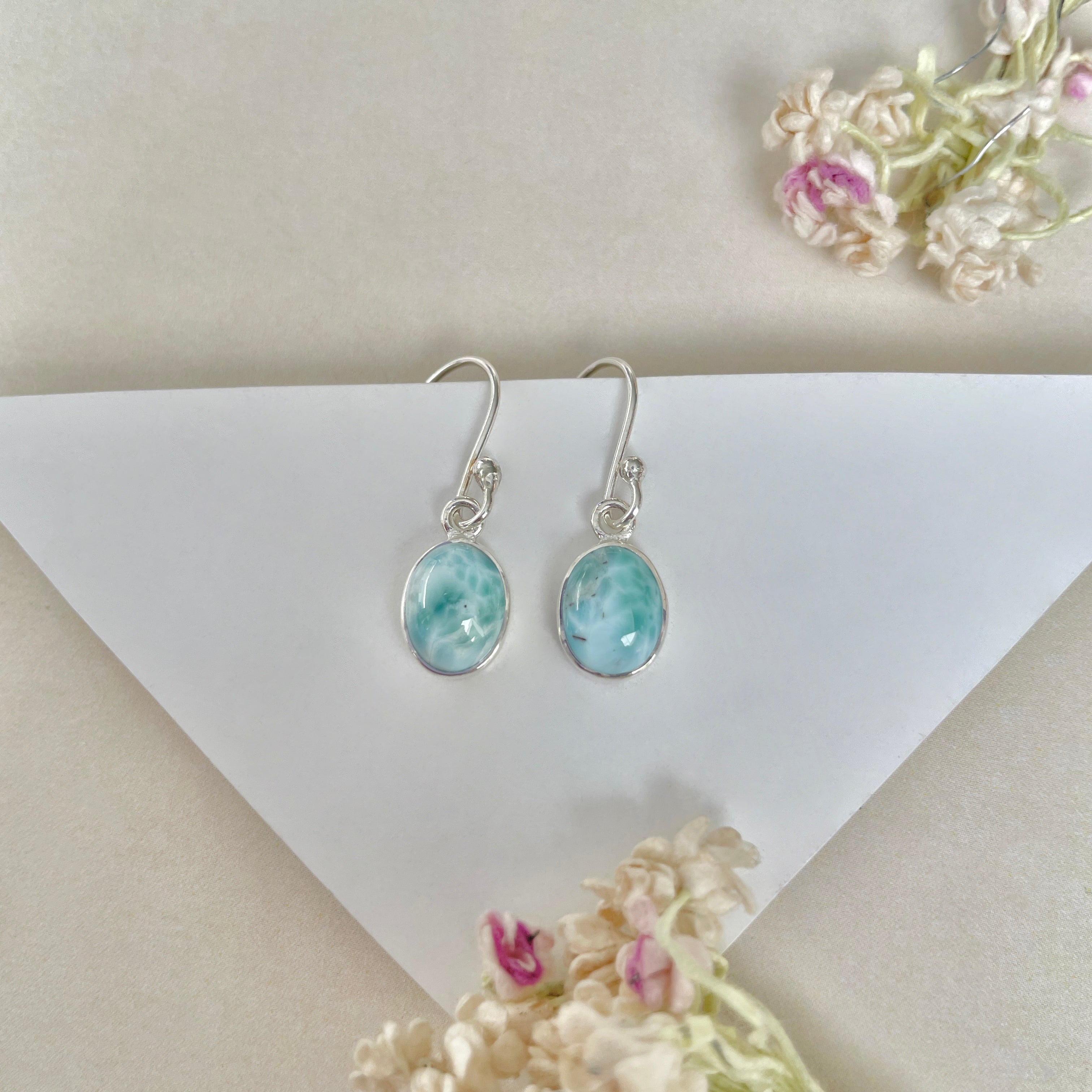 Larimar Earring-(LAR-E-1027.)