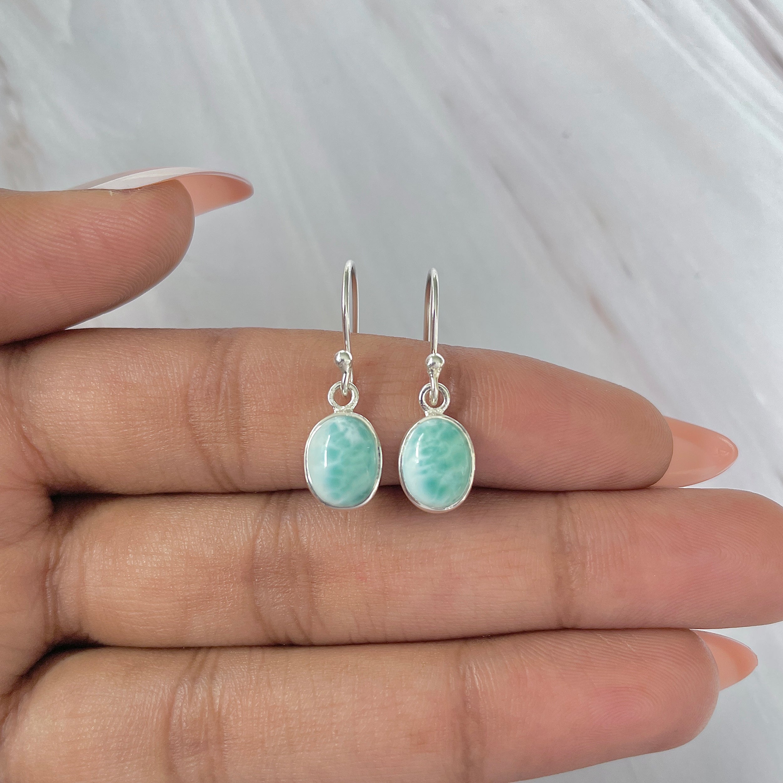 Larimar Earring-(LAR-E-1028.)