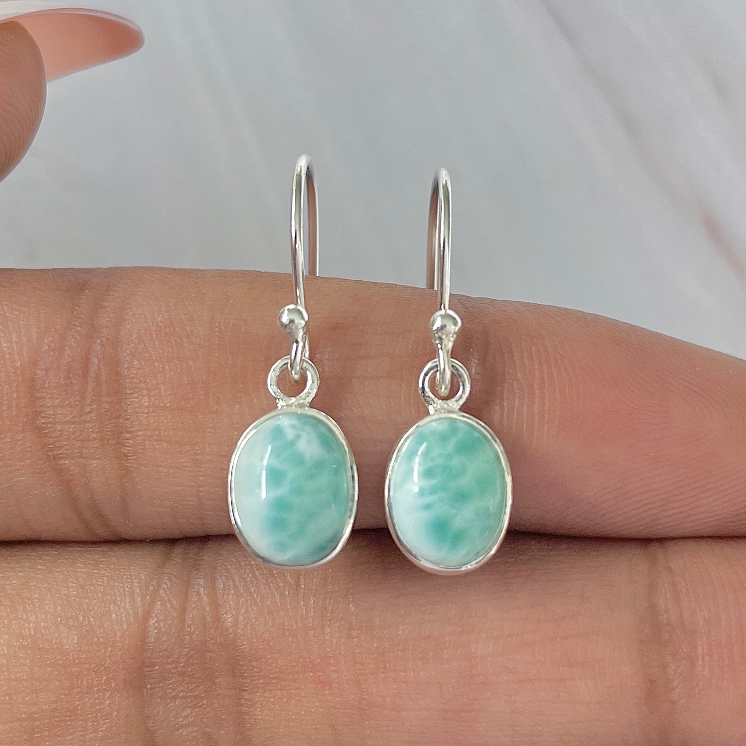 Larimar Earring-(LAR-E-1028.)