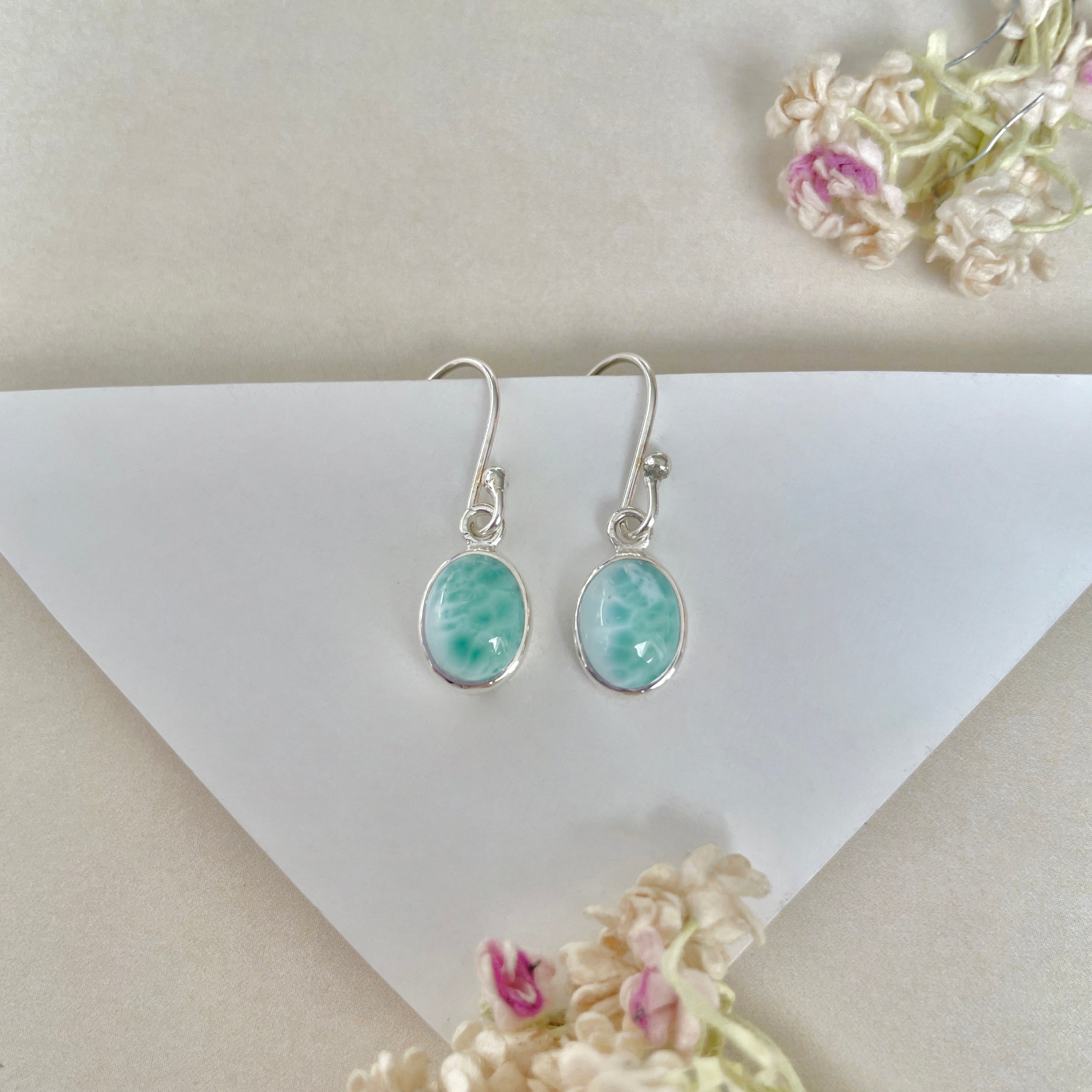 Larimar Earring-(LAR-E-1028.)