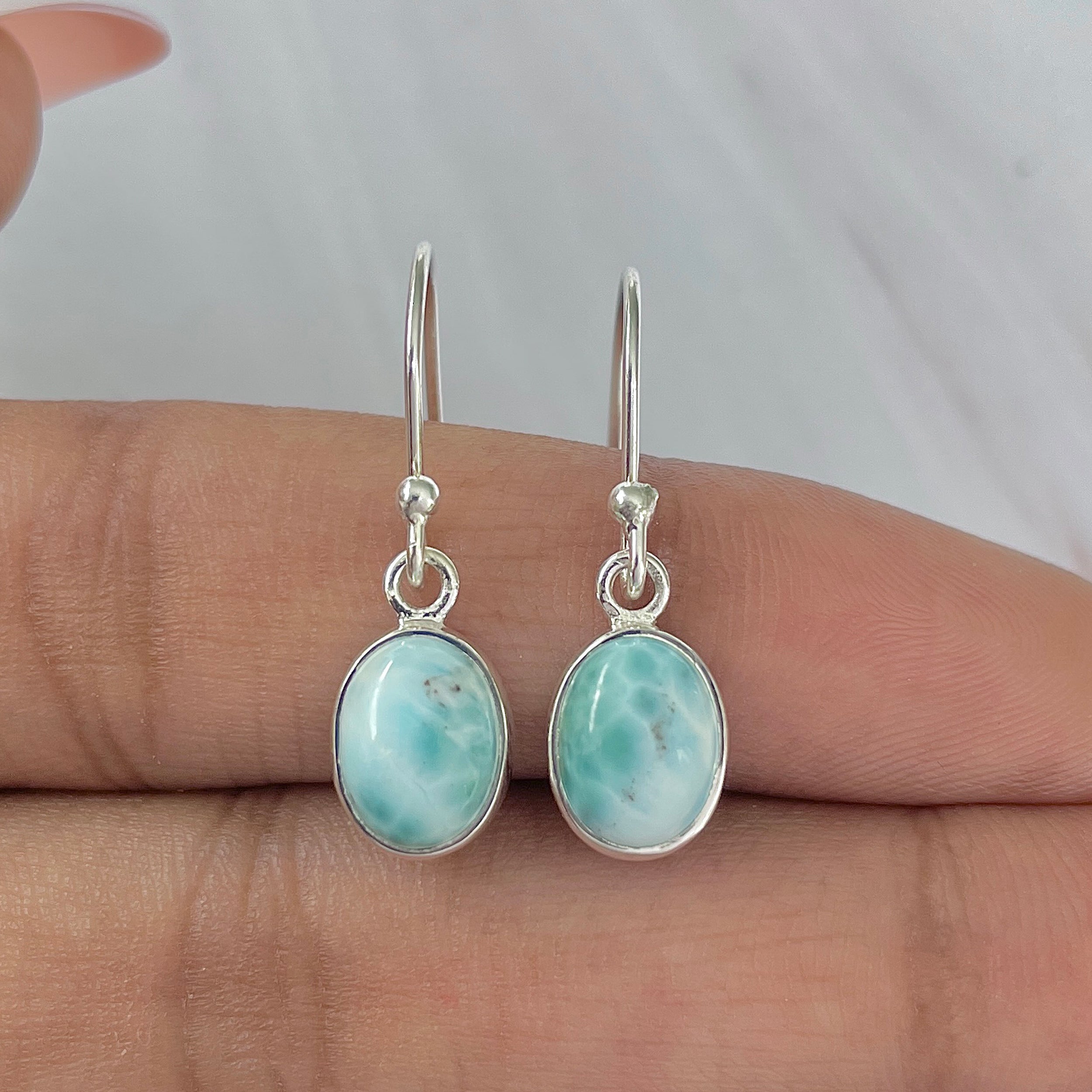 Larimar Earring-(LAR-E-1029.)