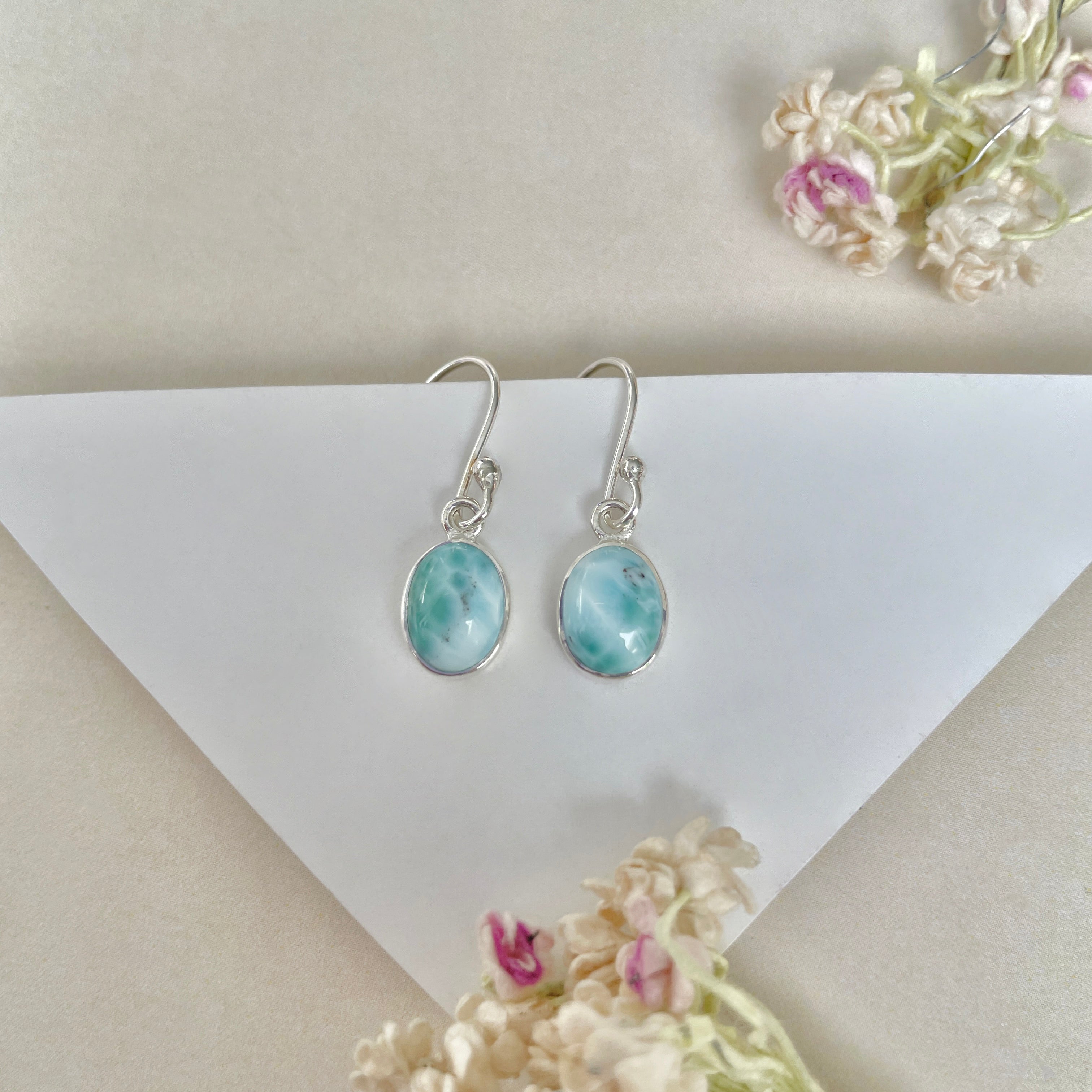 Larimar Earring-(LAR-E-1029.)