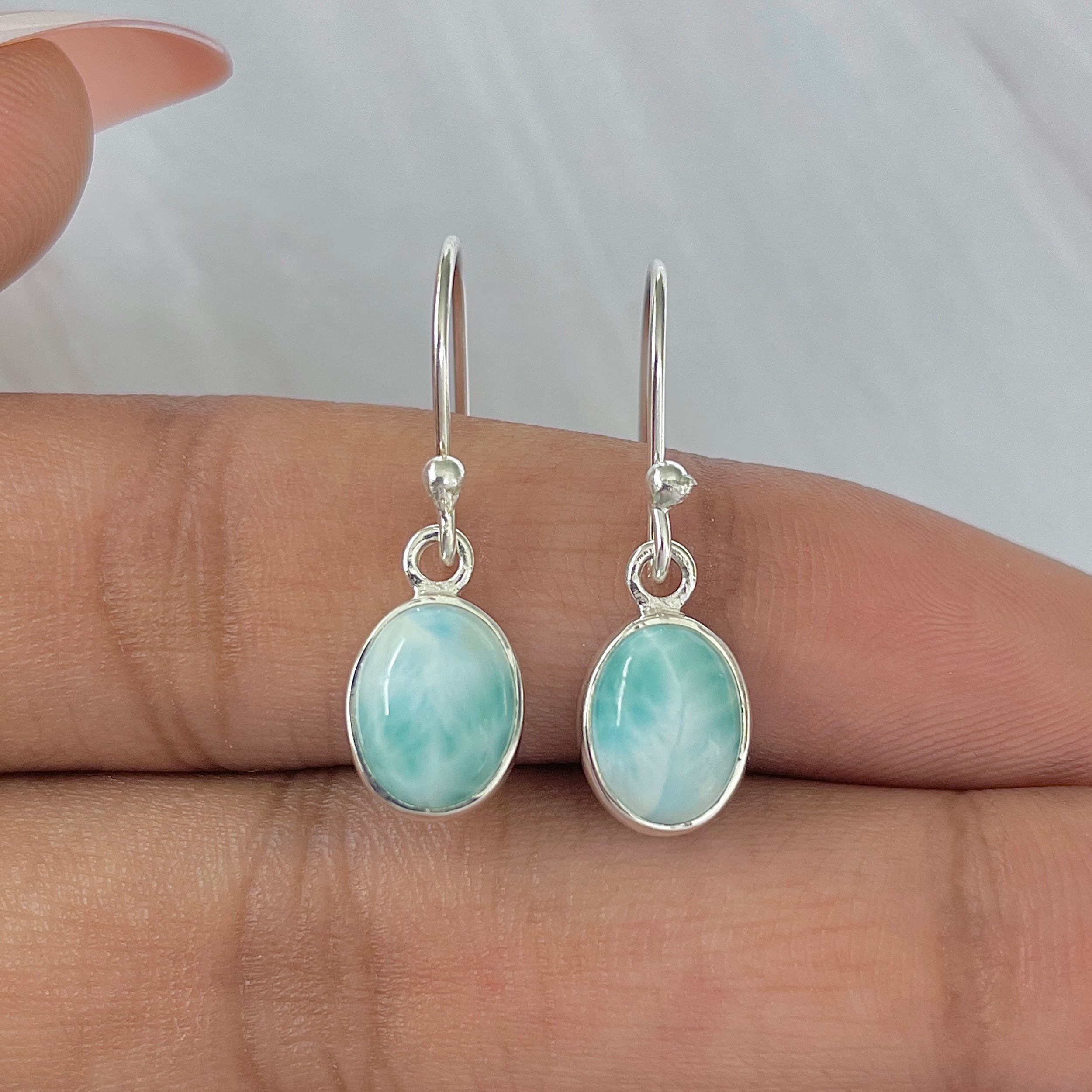 Larimar Earring-(LAR-E-1030.)