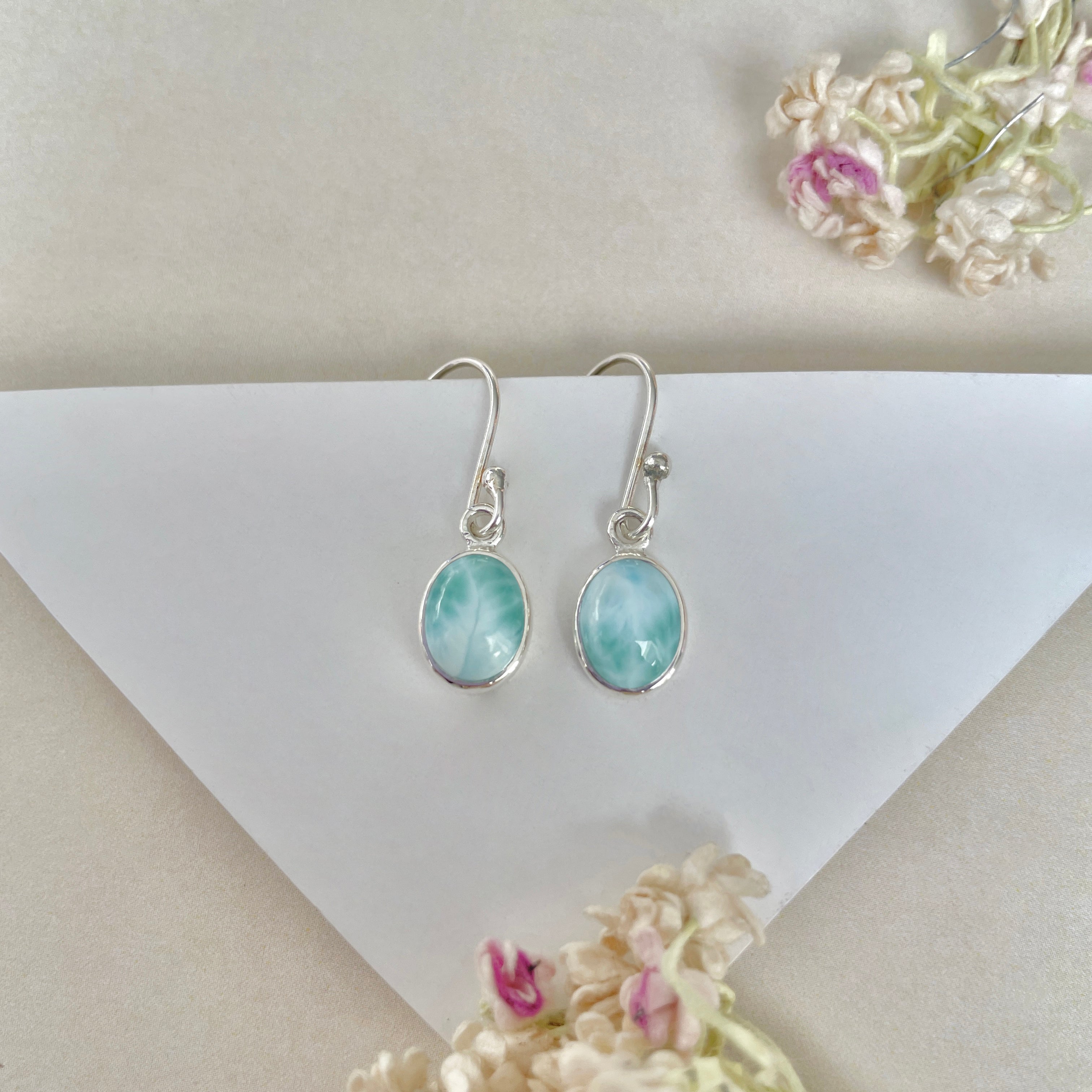 Larimar Earring-(LAR-E-1030.)
