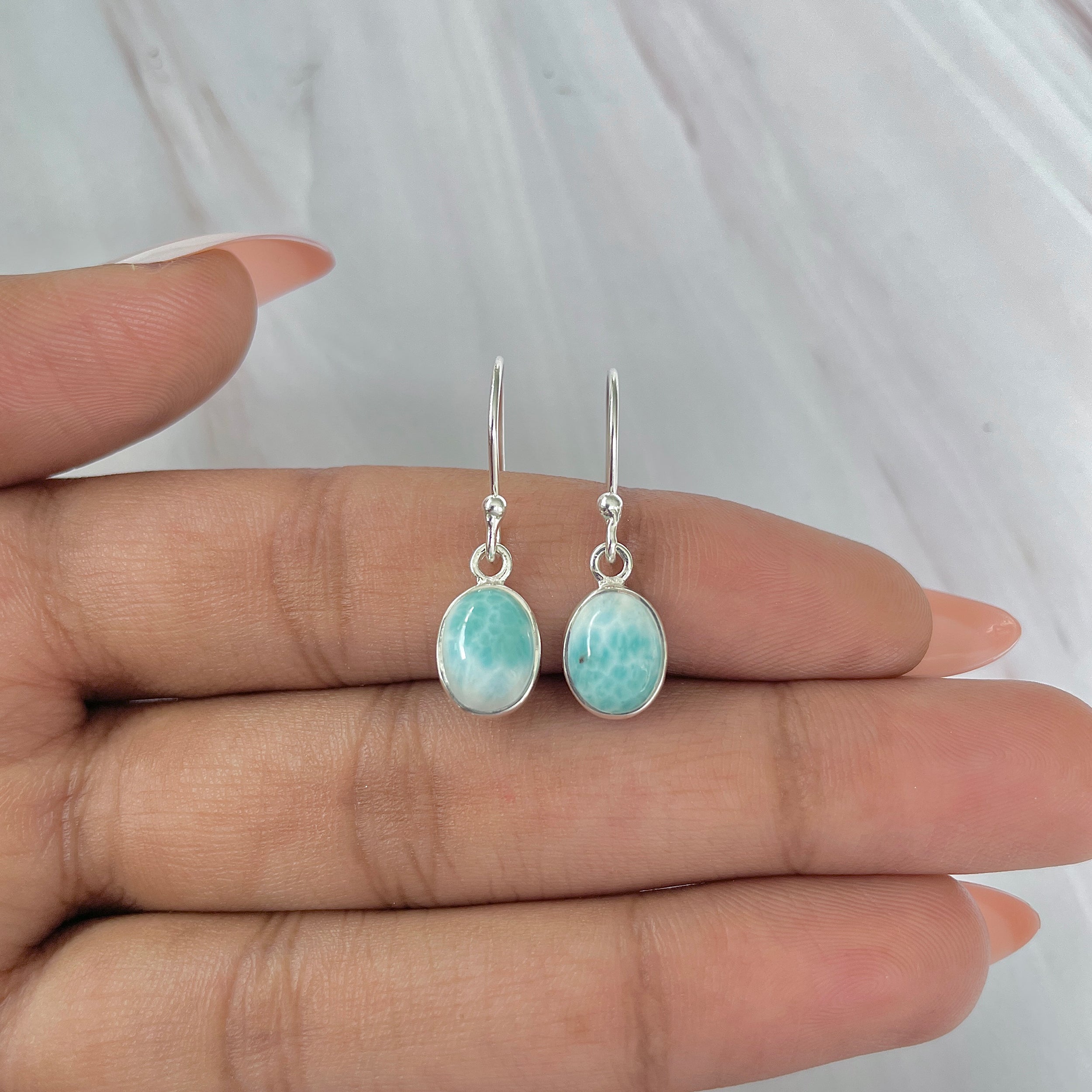 Larimar Earring-(LAR-E-1031.)