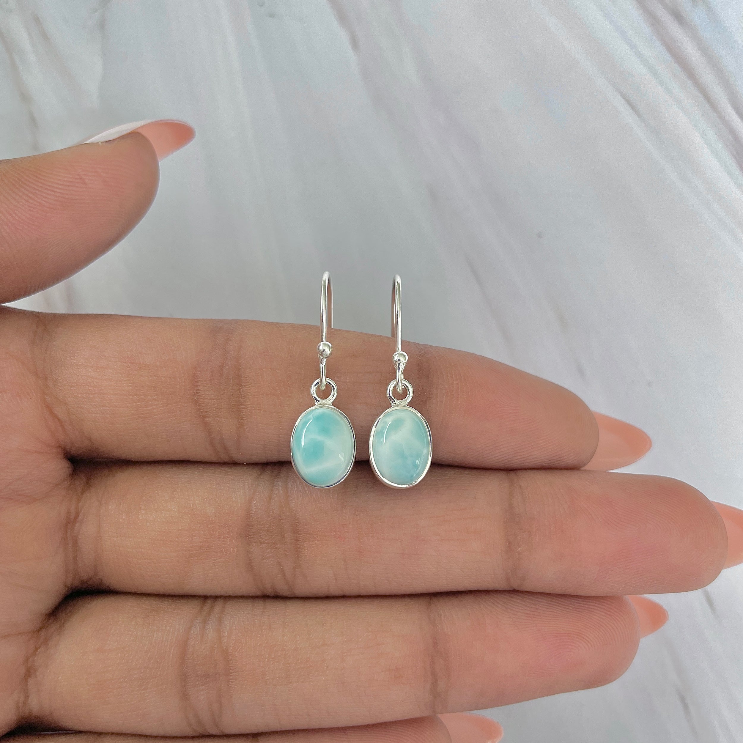 Larimar Earring-(LAR-E-1032.)