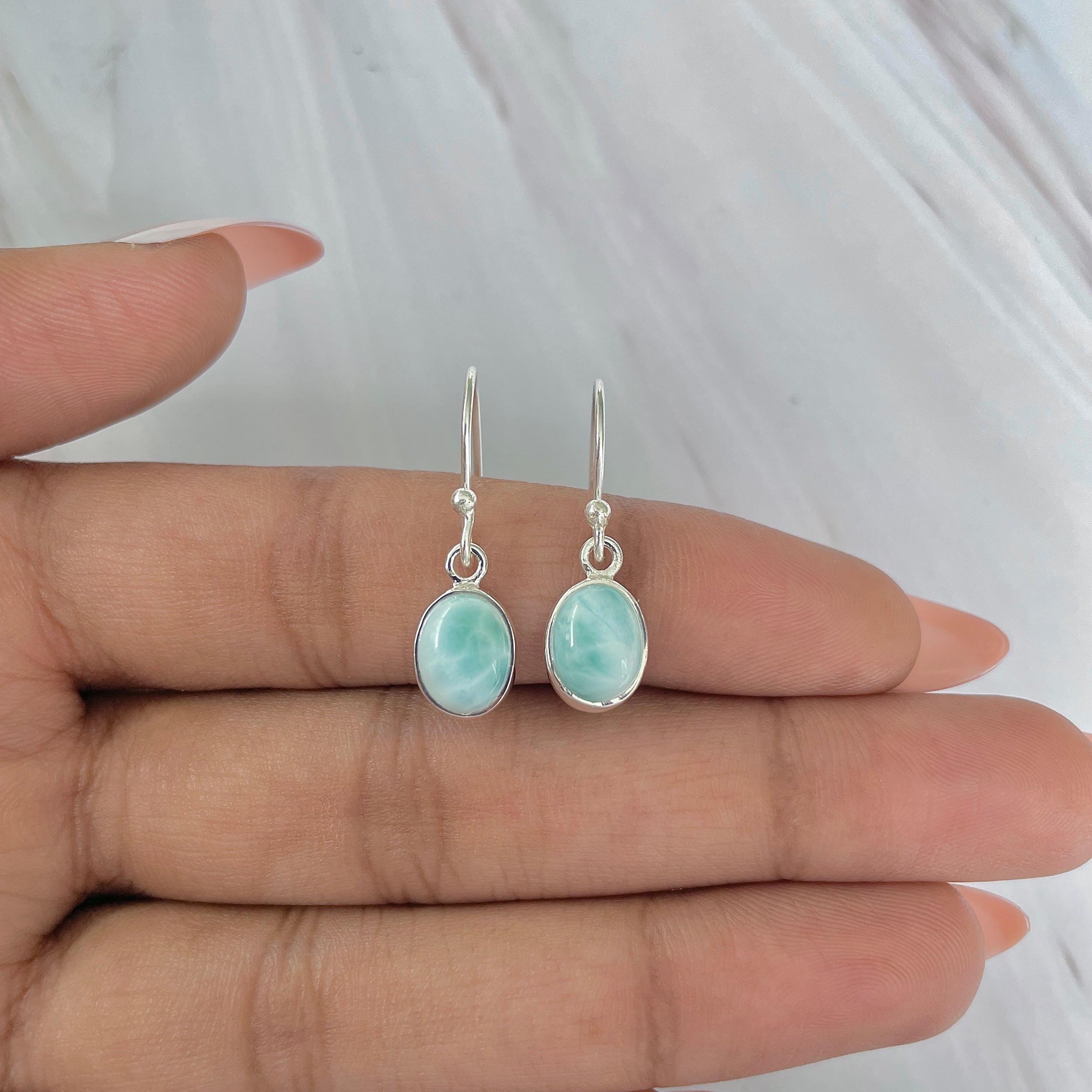 Larimar Earring-(LAR-E-1033.)