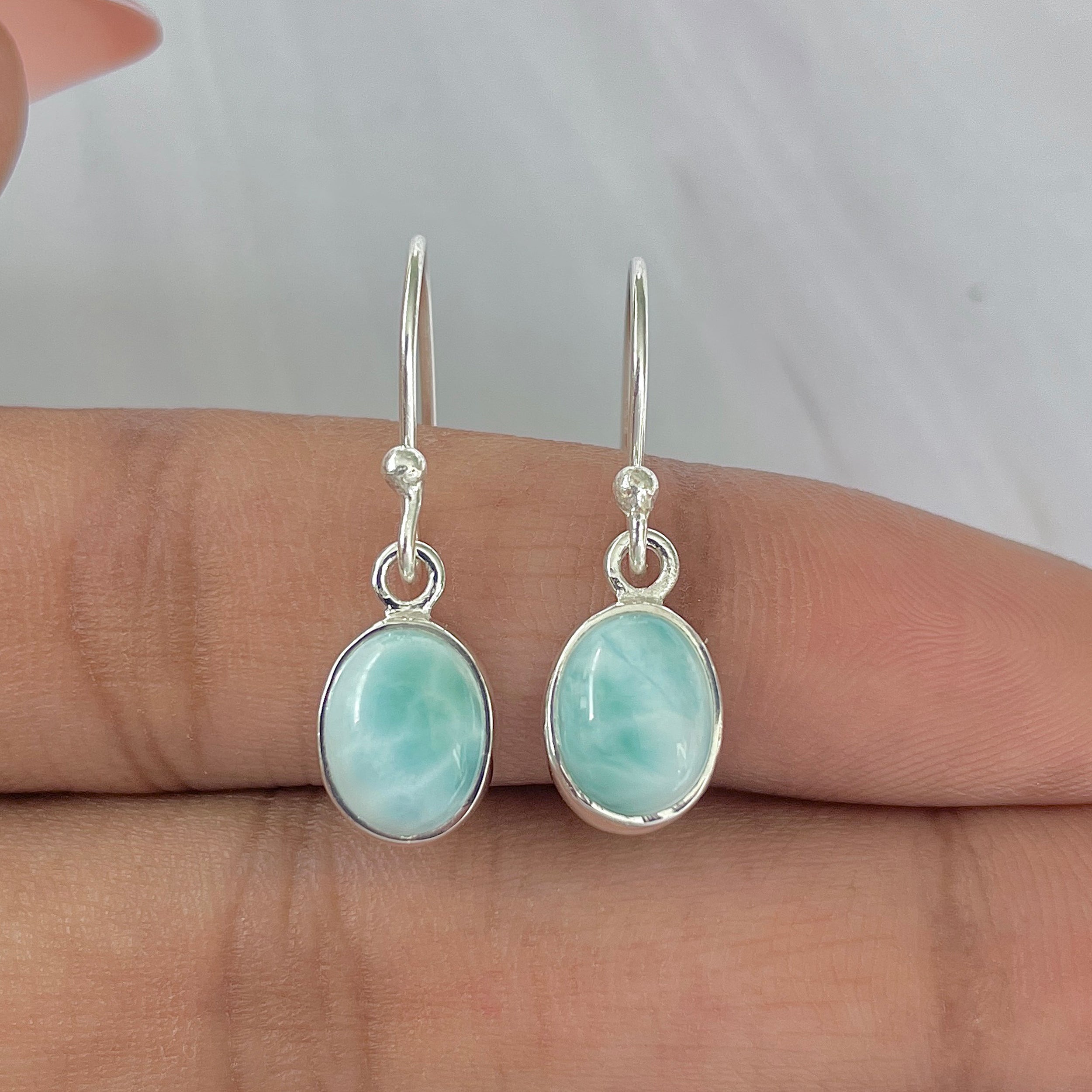 Larimar Earring-(LAR-E-1033.)