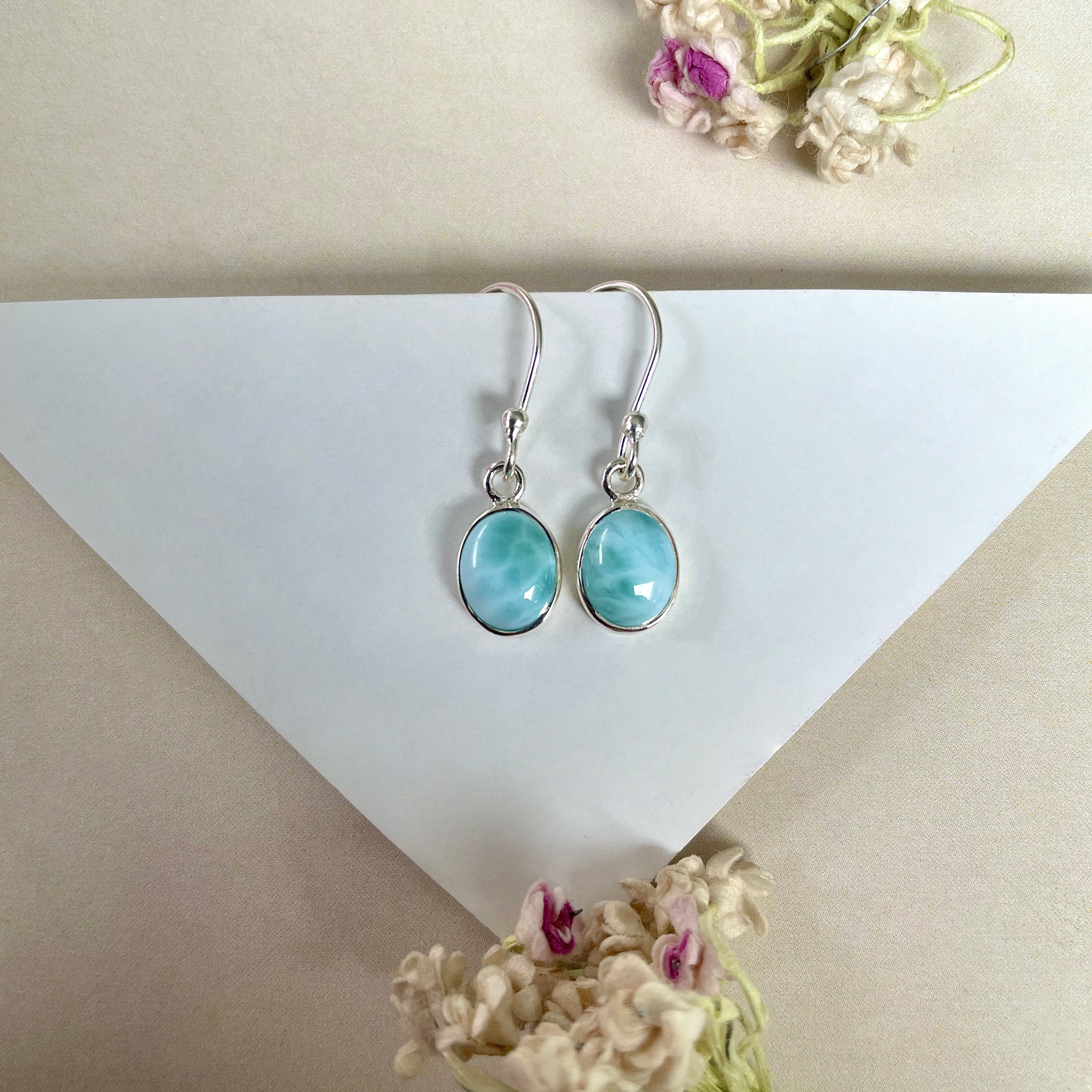 Larimar Earring-(LAR-E-1033.)