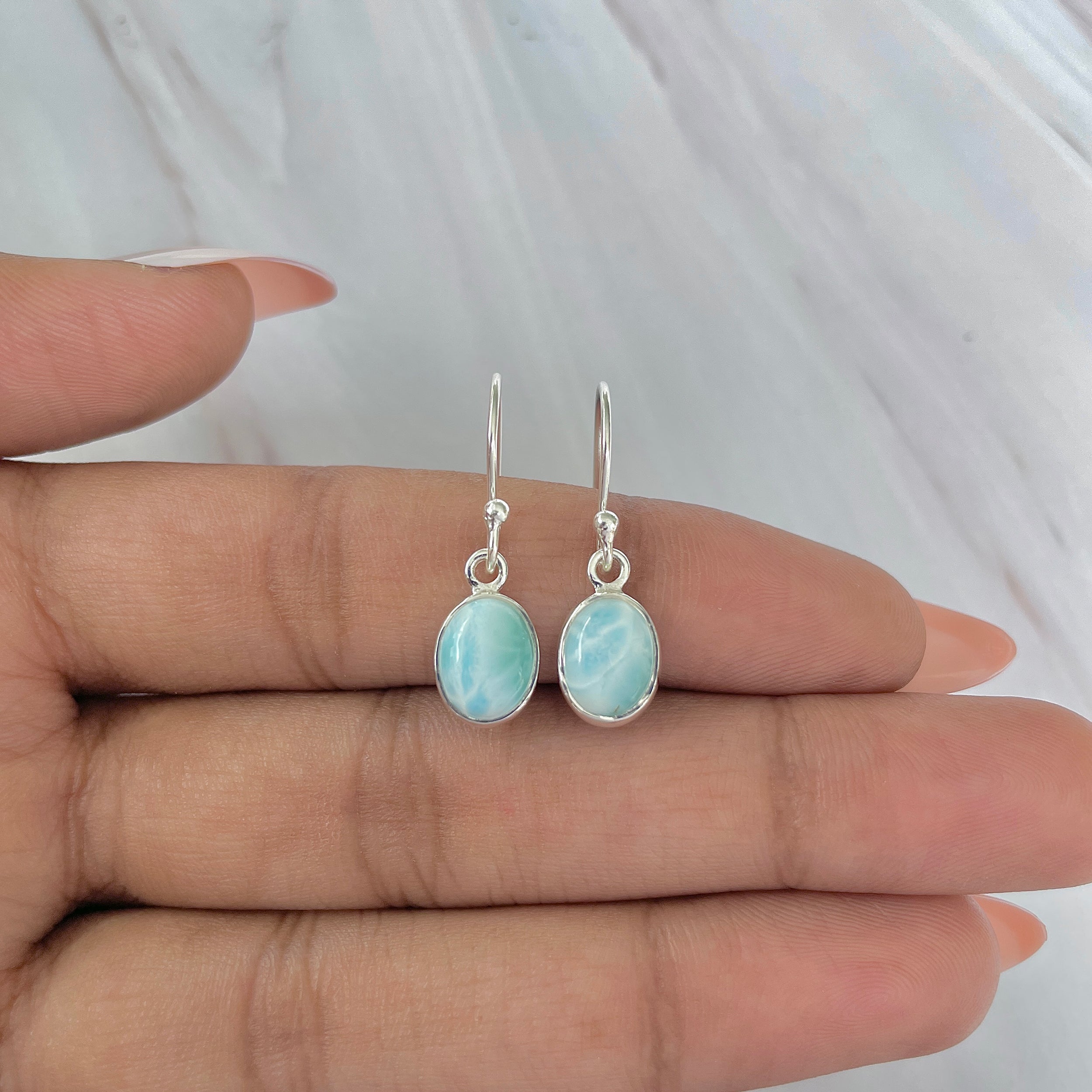 Larimar Earring-(LAR-E-1034.)