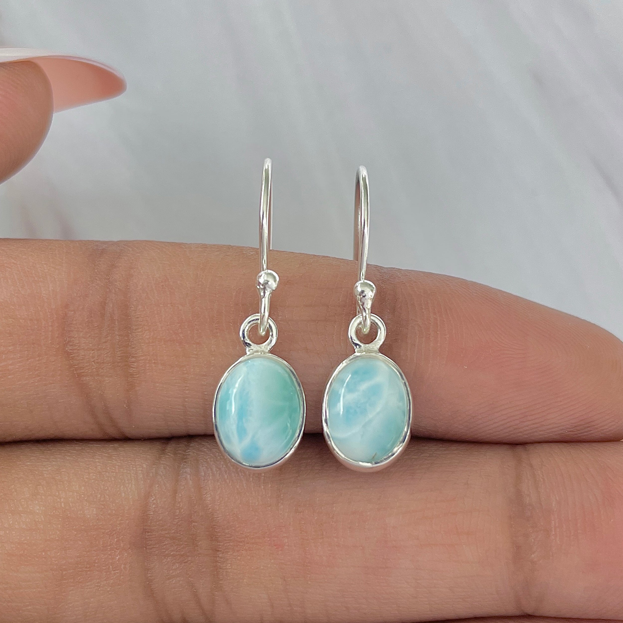 Larimar Earring-(LAR-E-1034.)