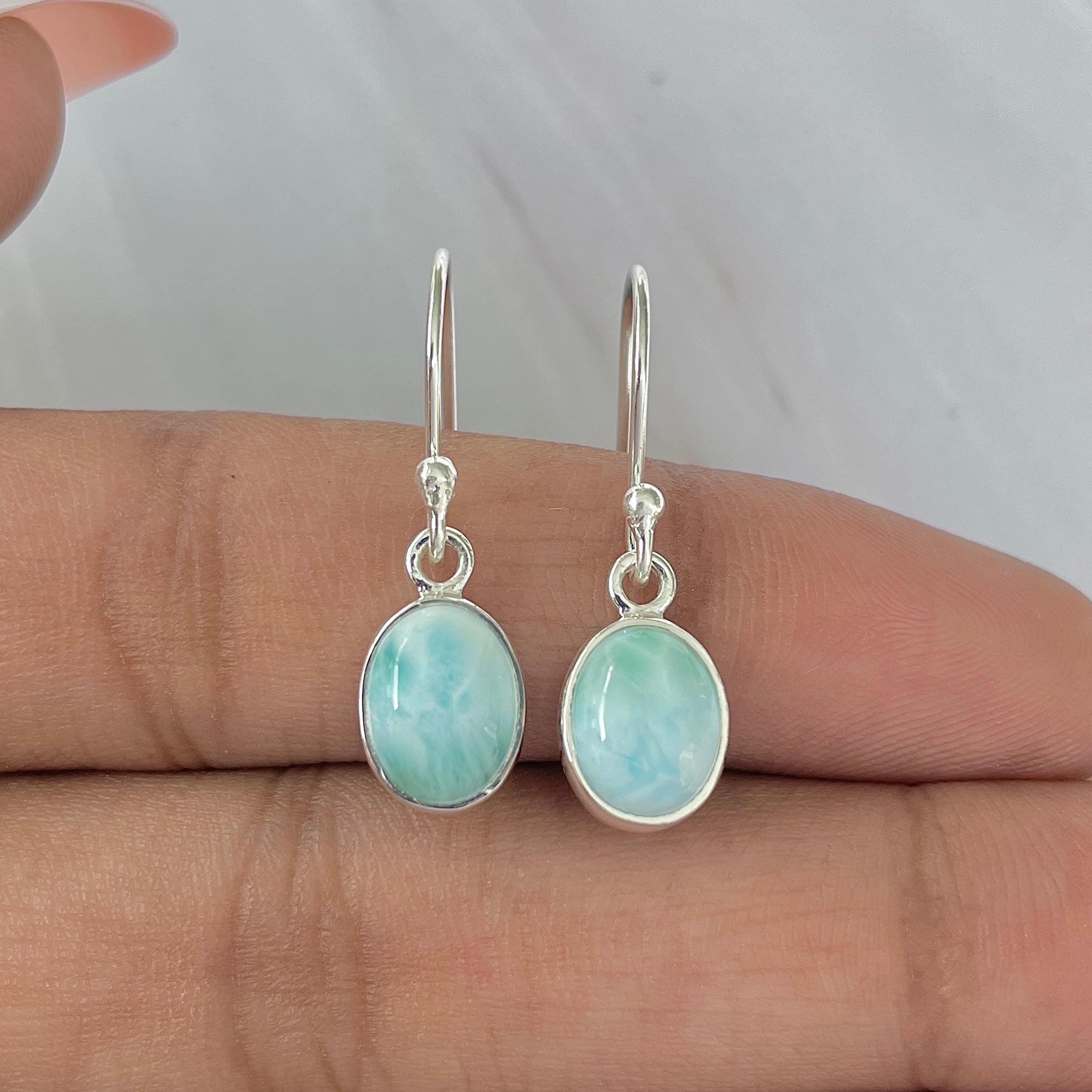 Larimar Earring-(LAR-E-1035.)