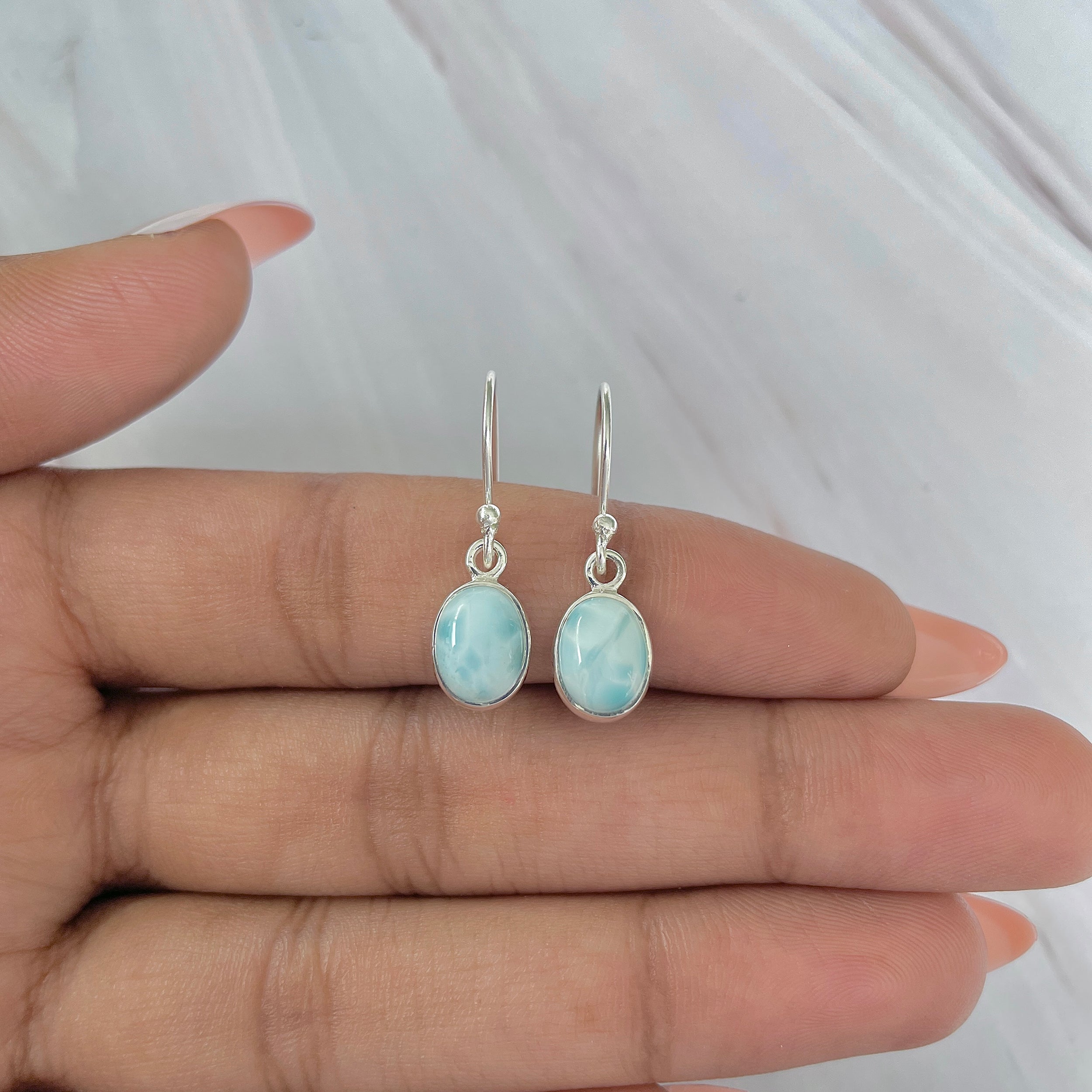 Larimar Earring-(LAR-E-1036.)