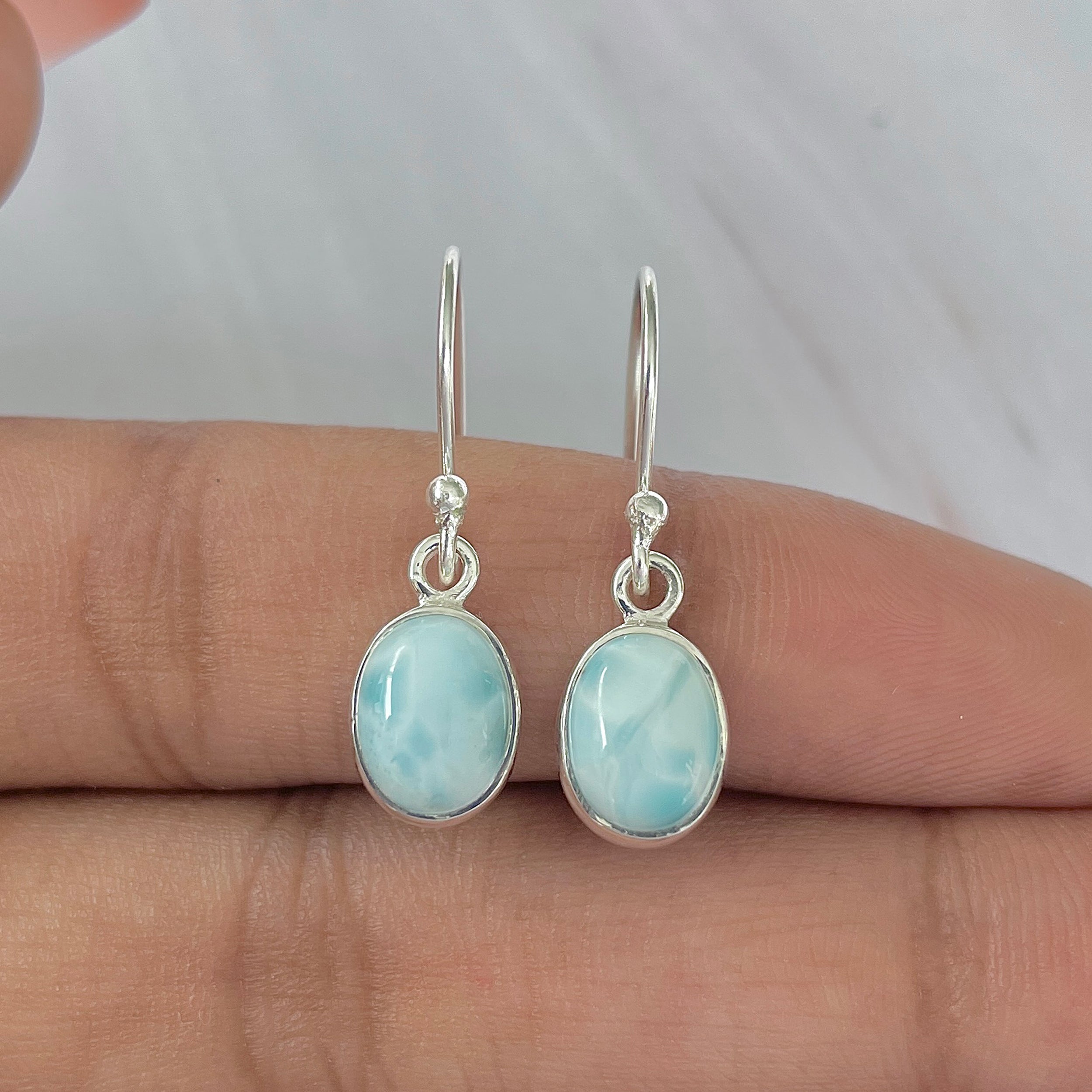 Larimar Earring-(LAR-E-1036.)