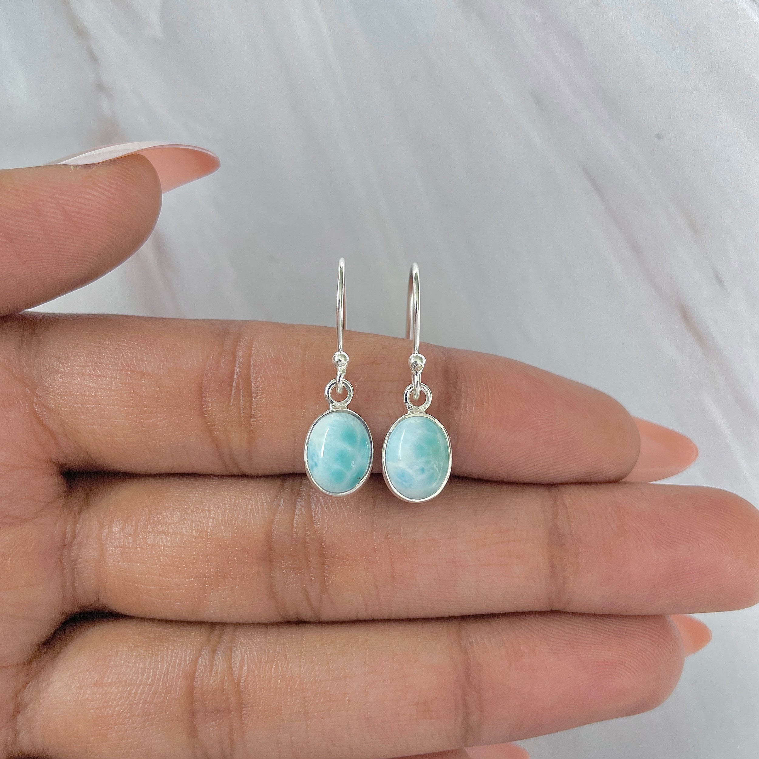 Larimar Earring-(LAR-E-1037.)