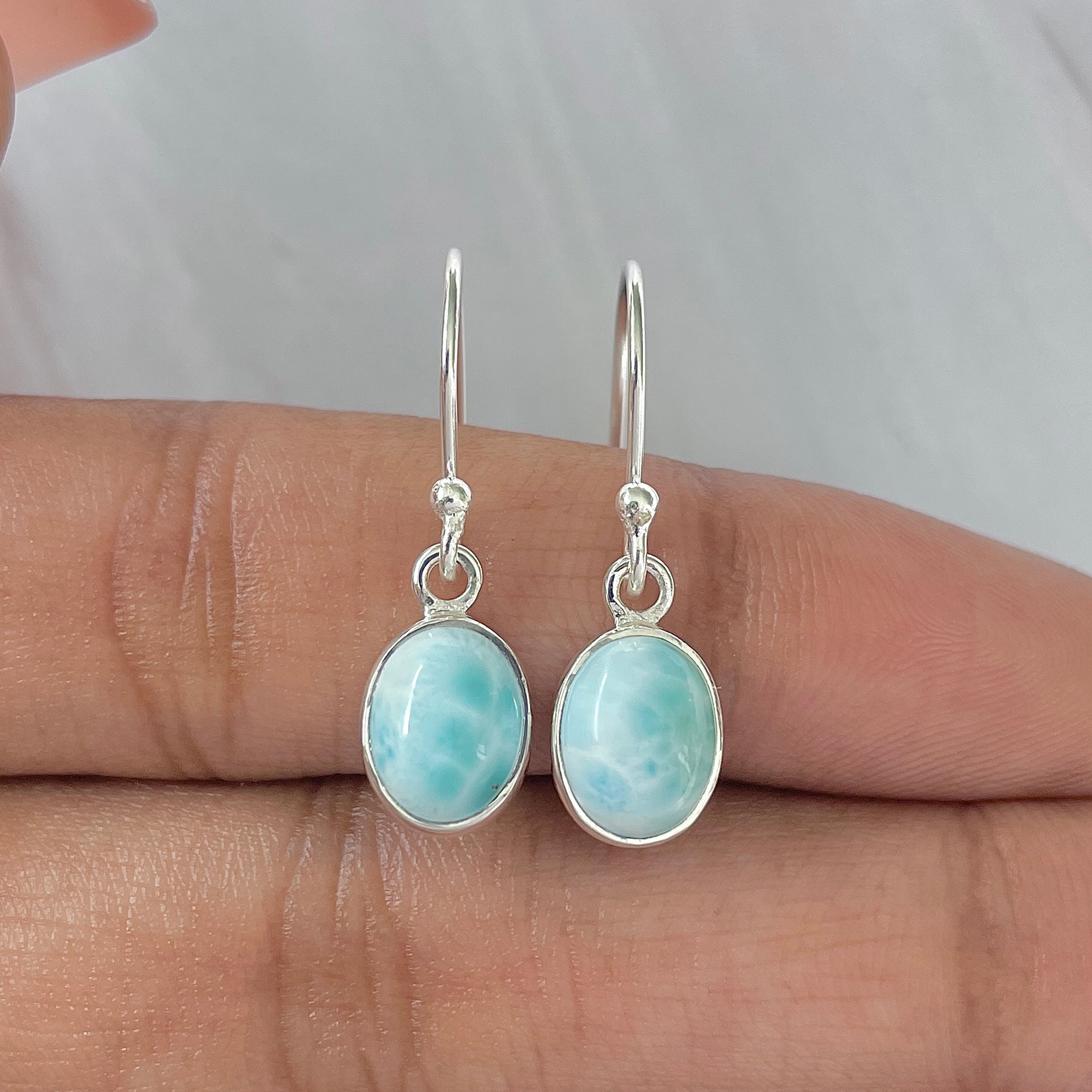 Larimar Earring-(LAR-E-1037.)