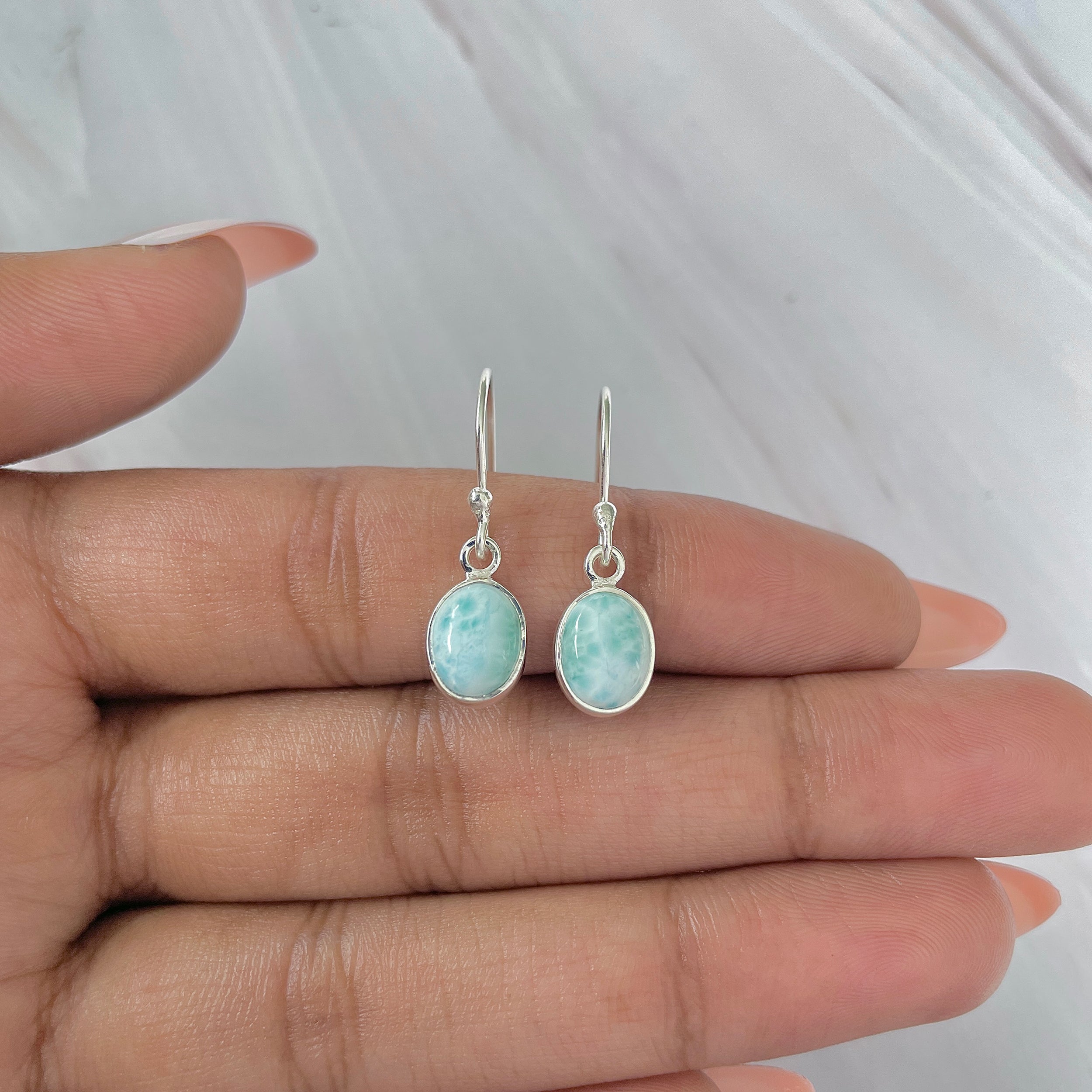 Larimar Earring-(LAR-E-1038.)