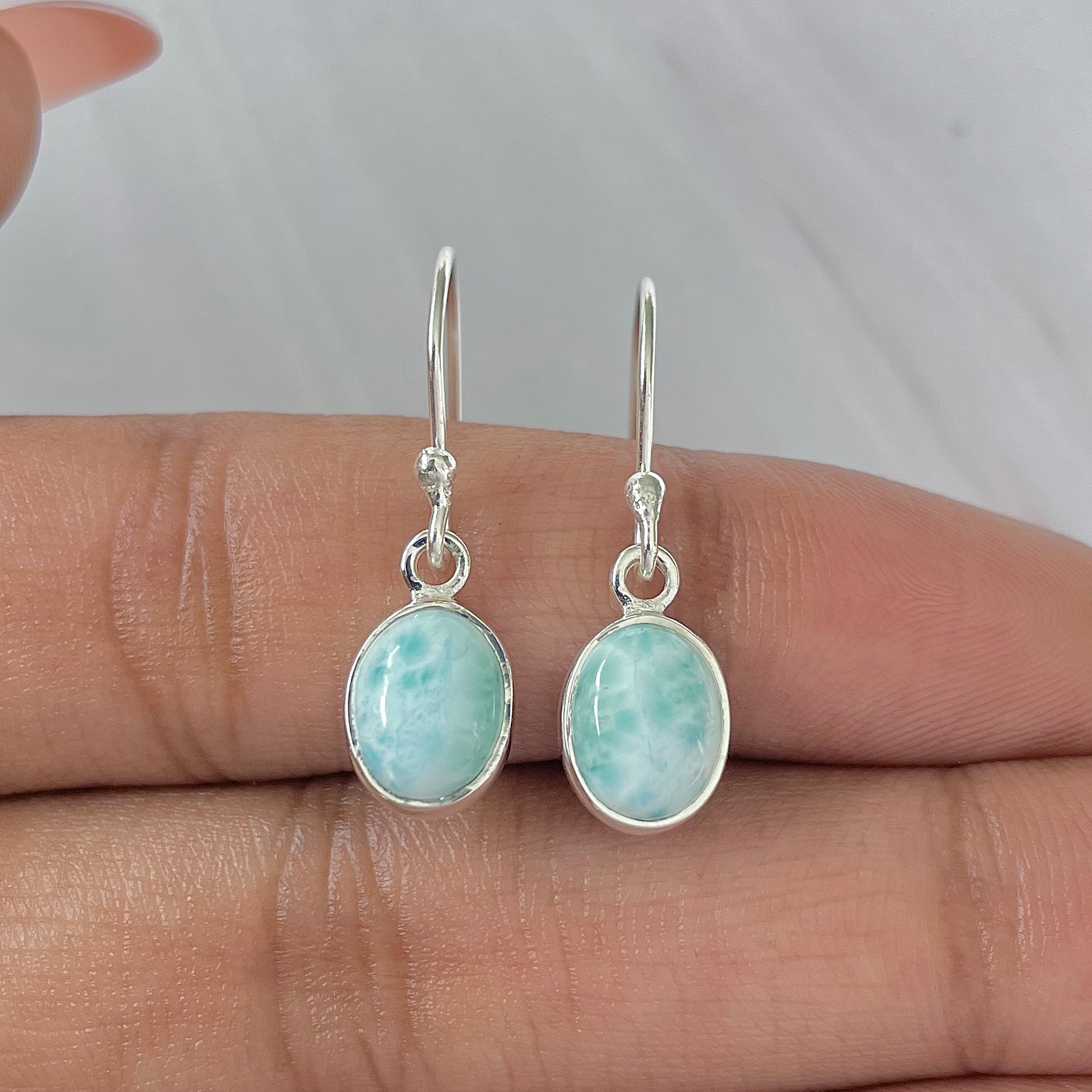 Larimar Earring-(LAR-E-1038.)