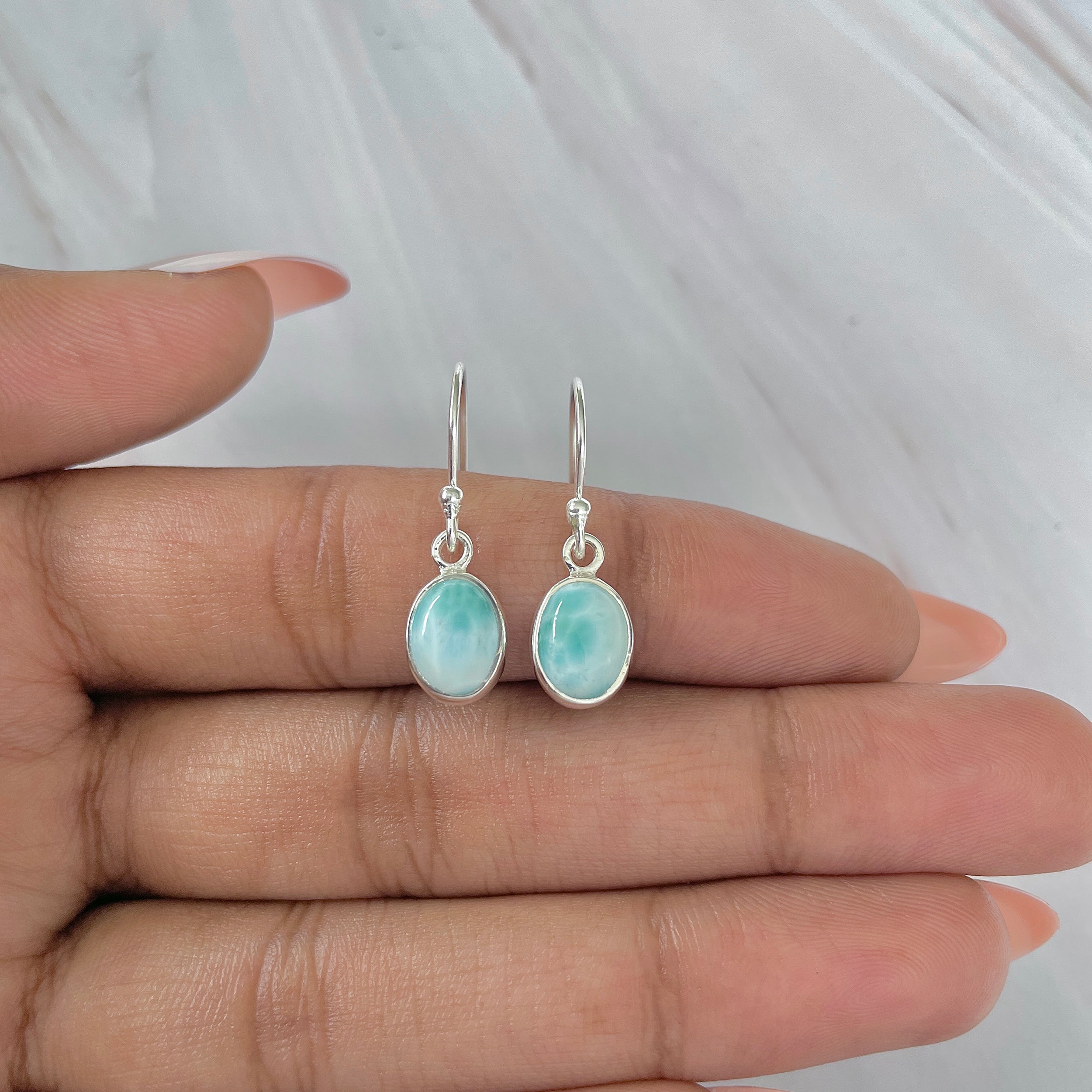 Larimar Earring-(LAR-E-1039.)