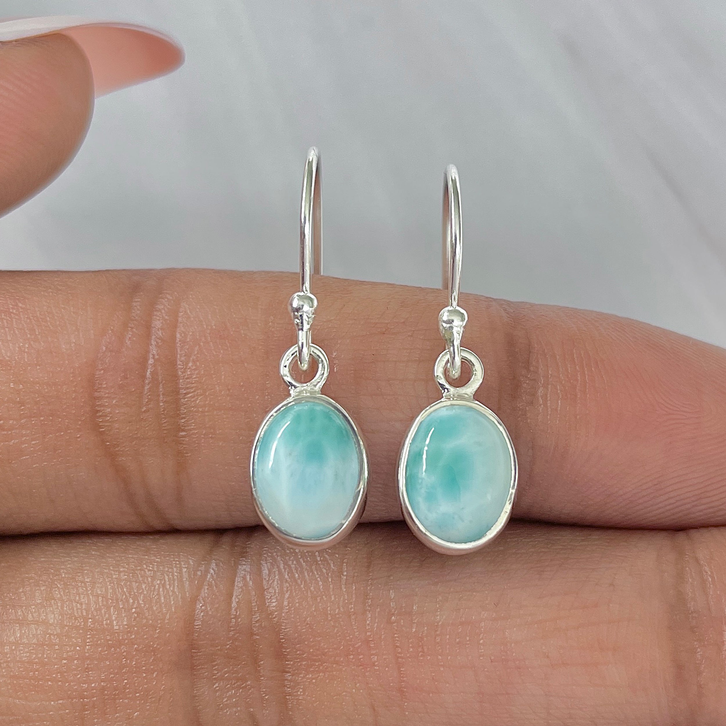 Larimar Earring-(LAR-E-1039.)