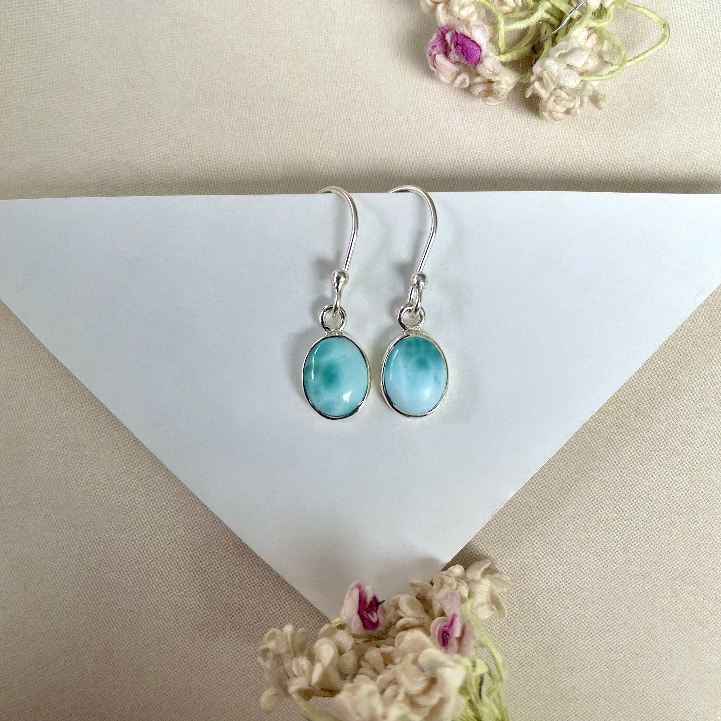Larimar Earring-(LAR-E-1039.)