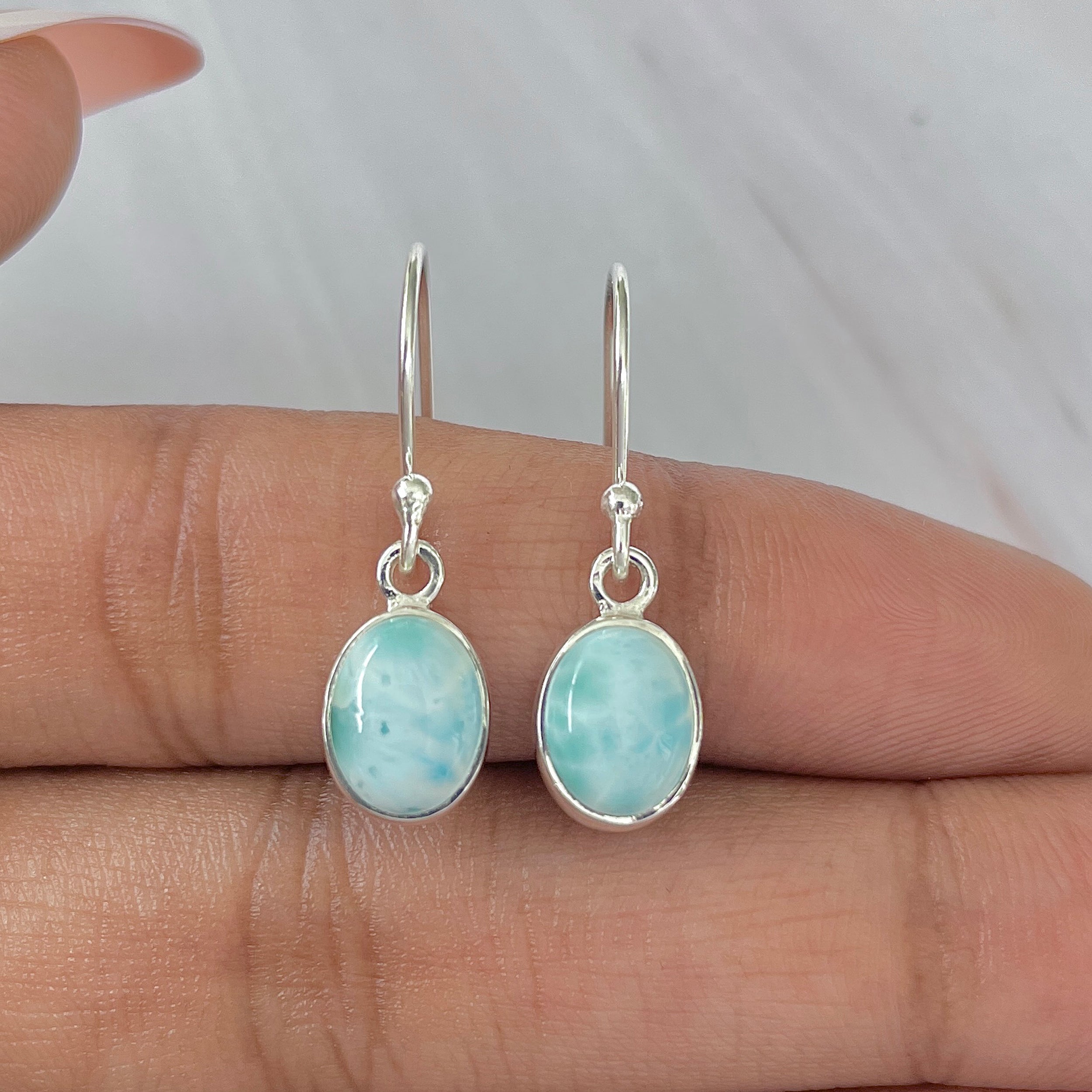Larimar Earring-(LAR-E-1040.)