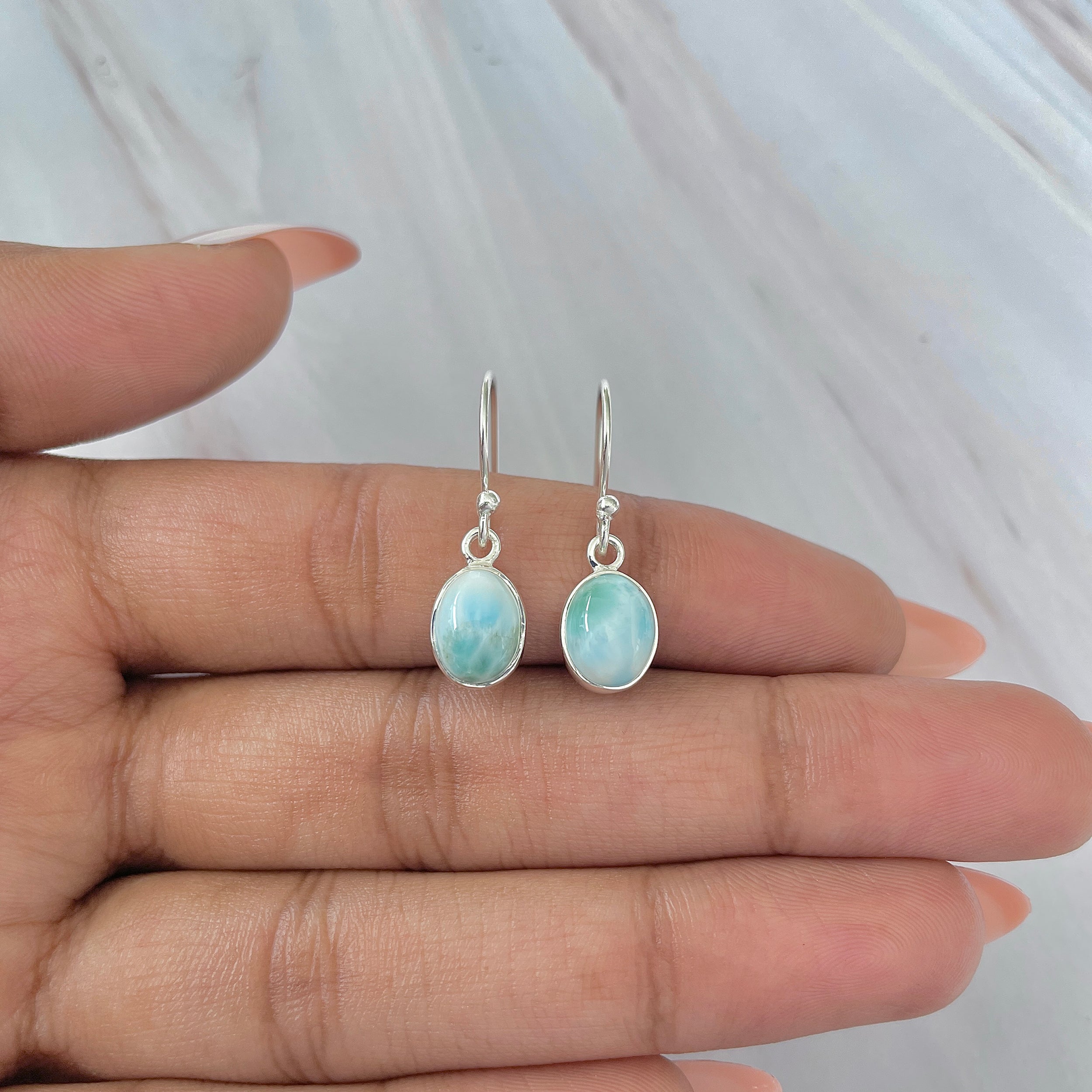 Larimar Earring-(LAR-E-1041.)