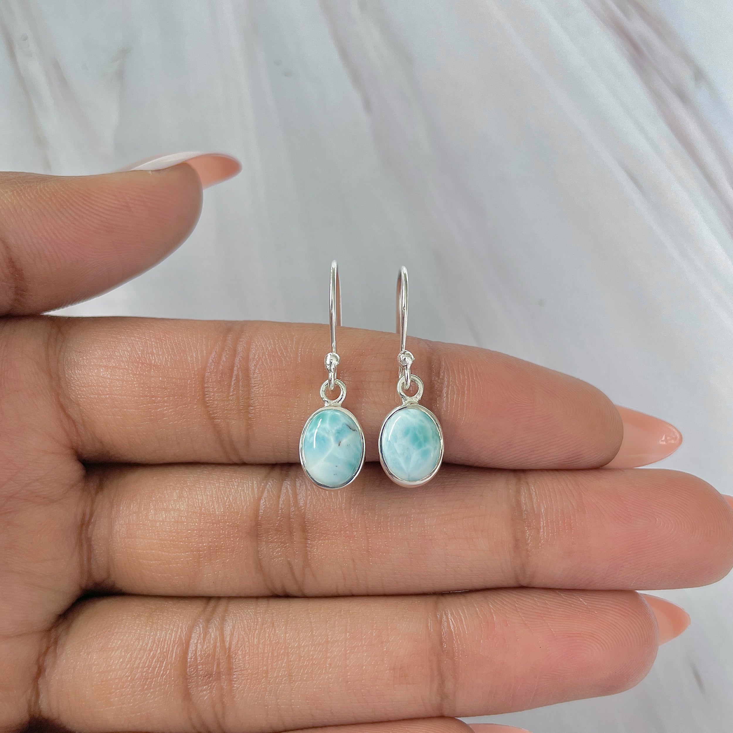Larimar Earring-(LAR-E-1042.)