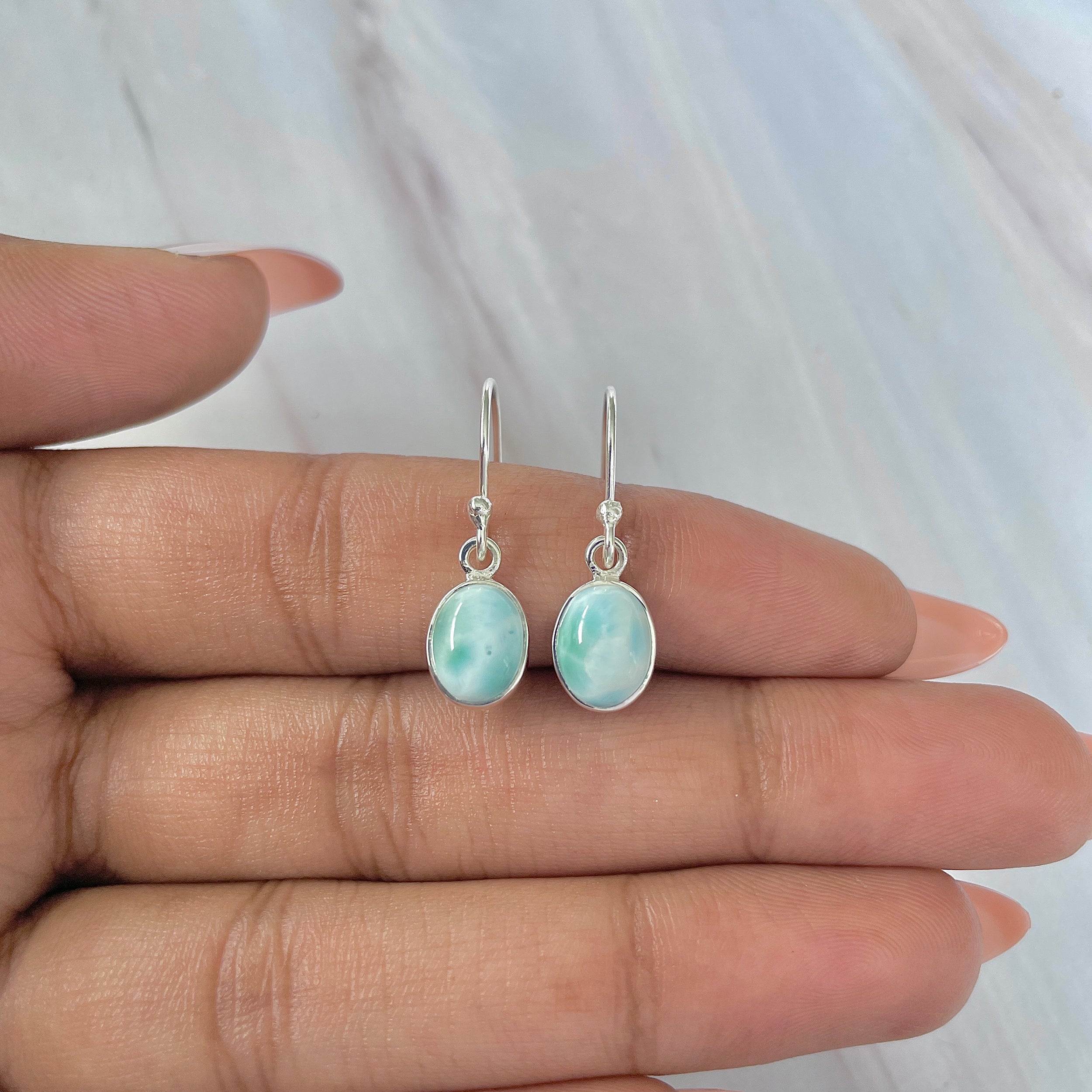 Larimar Earring-(LAR-E-1043.)