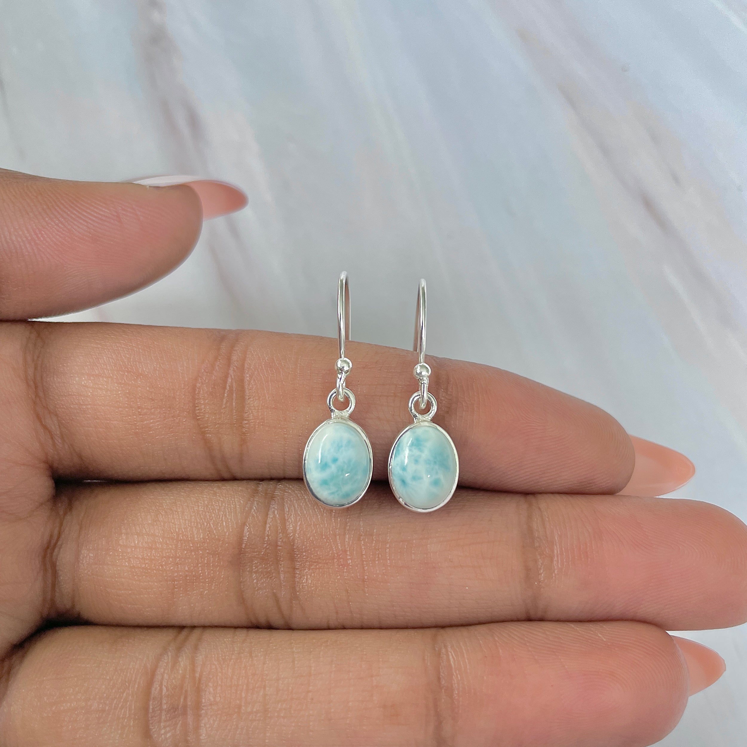 Larimar Earring-(LAR-E-1044.)
