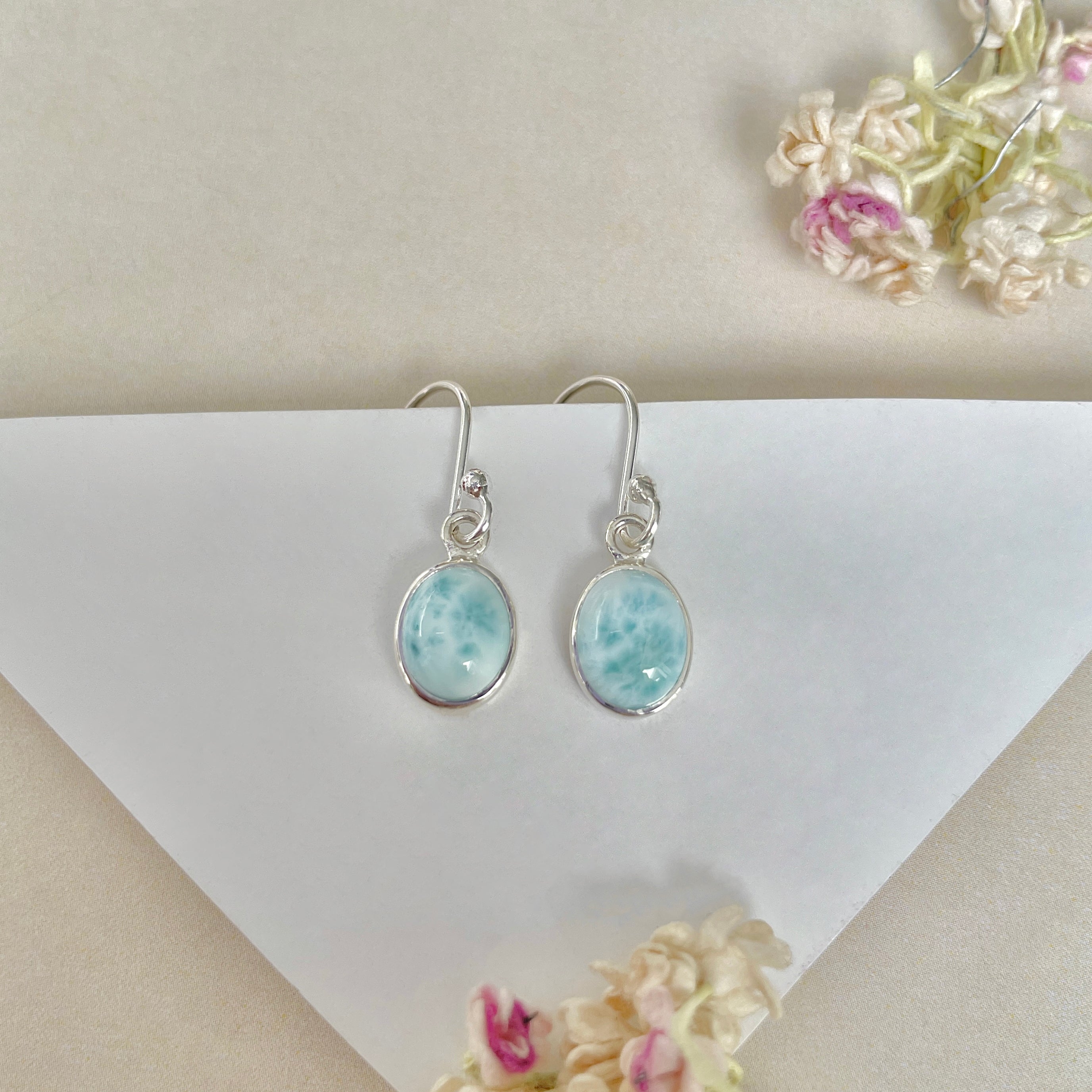 Larimar Earring-(LAR-E-1044.)