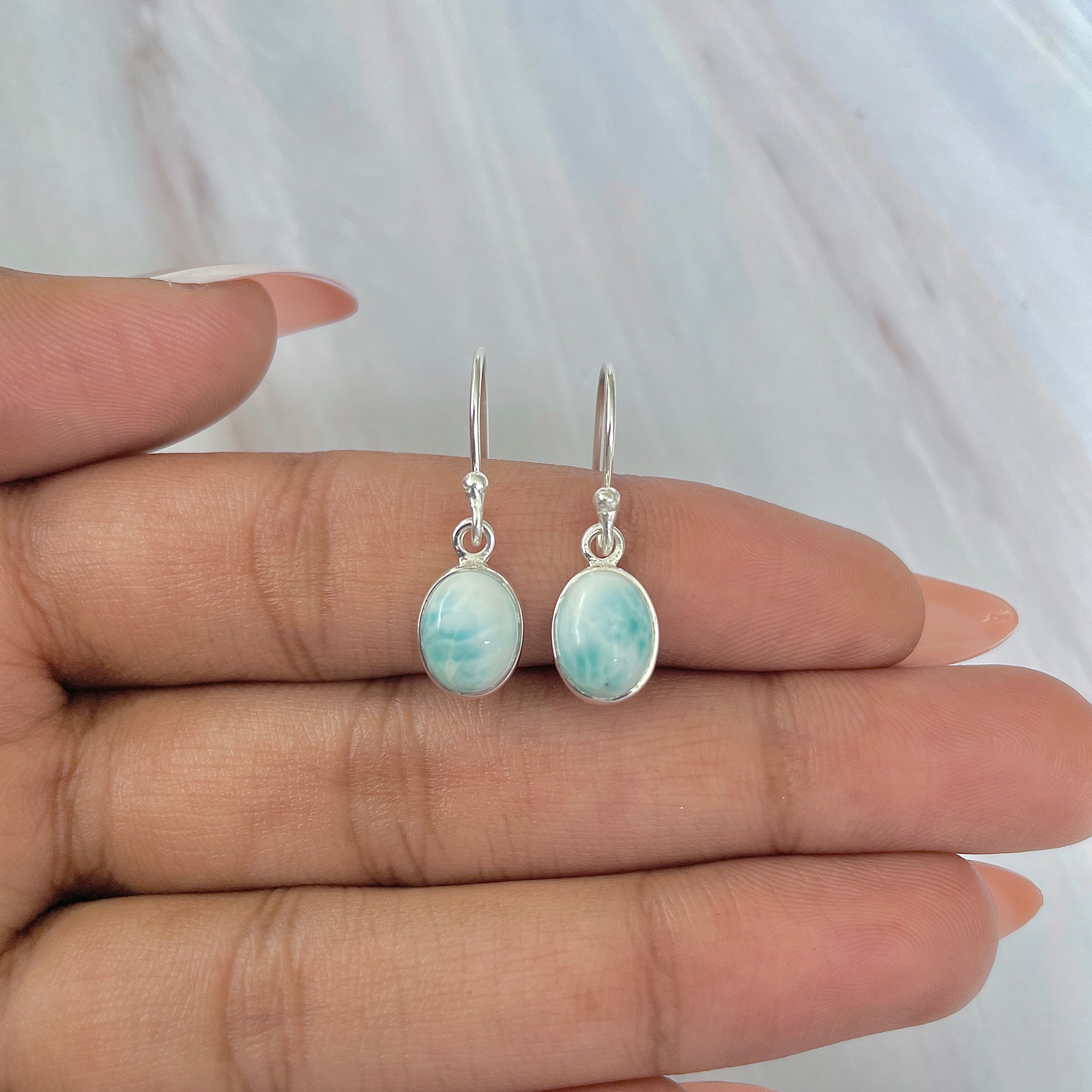 Larimar Earring-(LAR-E-1045.)