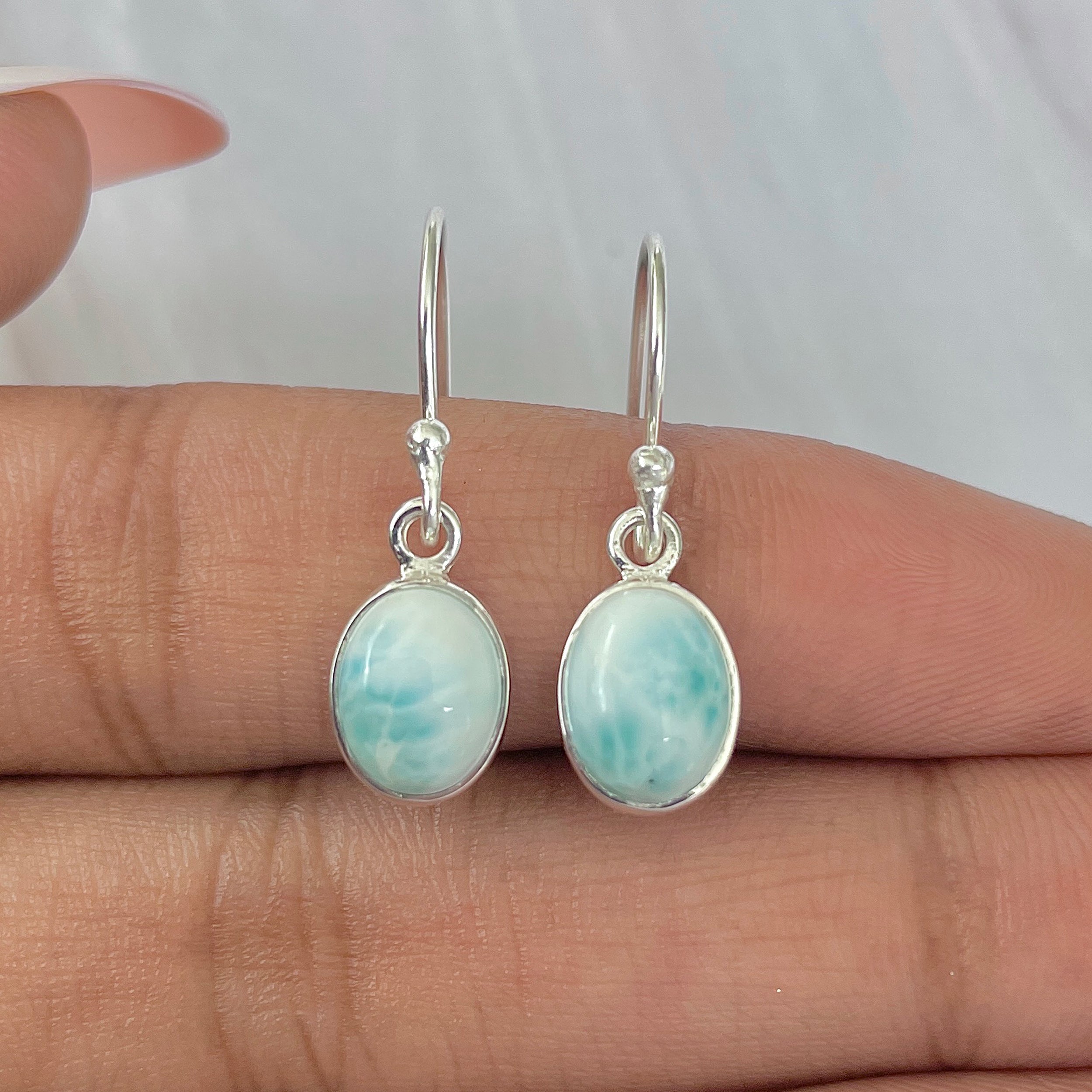 Larimar Earring-(LAR-E-1045.)